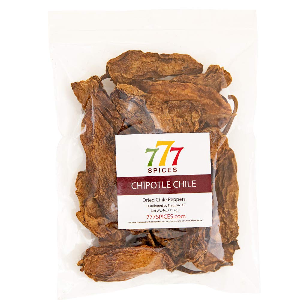 4oz Chipotle Meco Dried Whole Chile Seco Peppers - Authentic Mexican Chili Pods for Cooking, Heat-Sealed Resealable Bag - Perfect for Tacos, Salsas, and Traditional Mexican Dishes