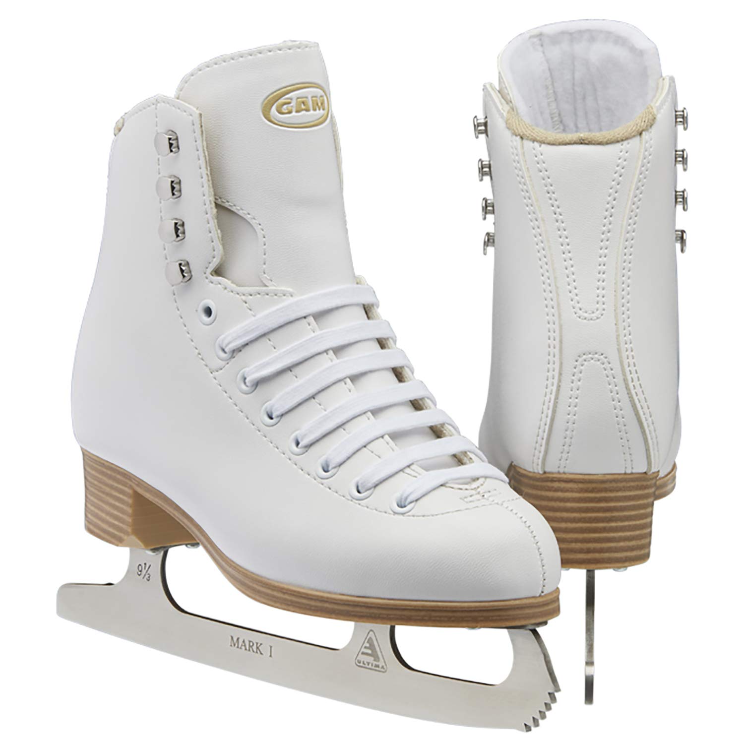Jackson Ultima GAM Stella Clasicue Figure Ice Skates for Women, Men, Girls & Boys - White & Black Colors - Perfect for Ice Rinks, Figure Skating Lessons & Winter Sports
