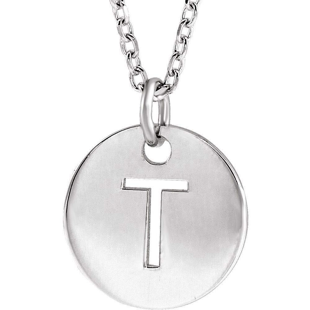 Alphabet Initial Letter Charm Pendant Necklace - Adjustable 16