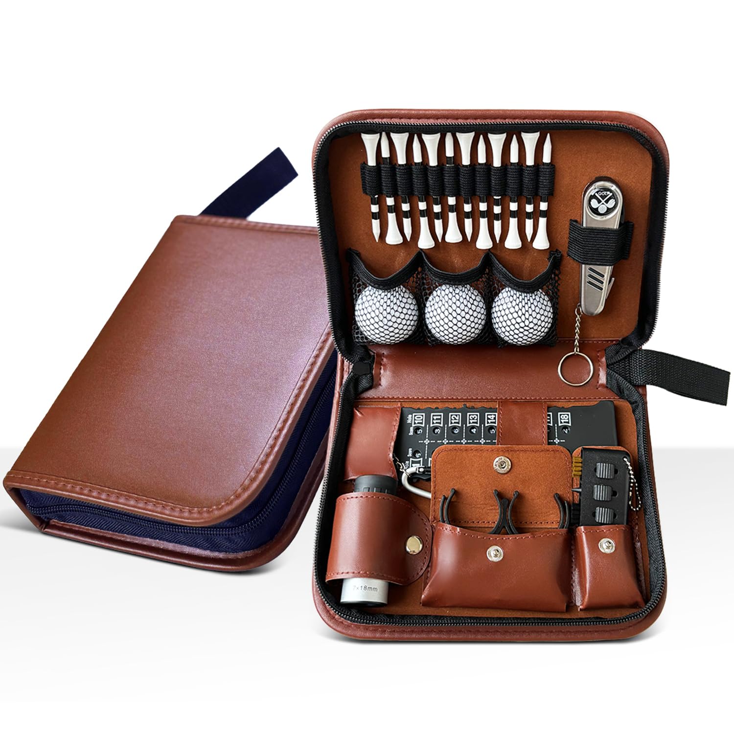 Premium Golf Gift Set for Men & Women - Complete Golfing Accessories with 3 Balls, Bag Case, Rangefinder, Tees, Brush & More | Ideal for Dad, Beginners & Golf Enthusiasts | Perfect Birthday, Father's Day & Retirement Gift for Golf Lovers