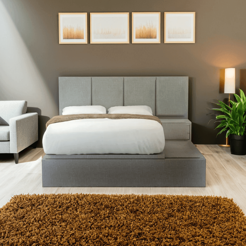Idella Platform Storage Bed - Queen Size, Modern Wooden Bed Frame with Underbed Storage, Space-Saving Solution for Small Bedrooms | Perfect for Apartments, Dorms & Guest Rooms