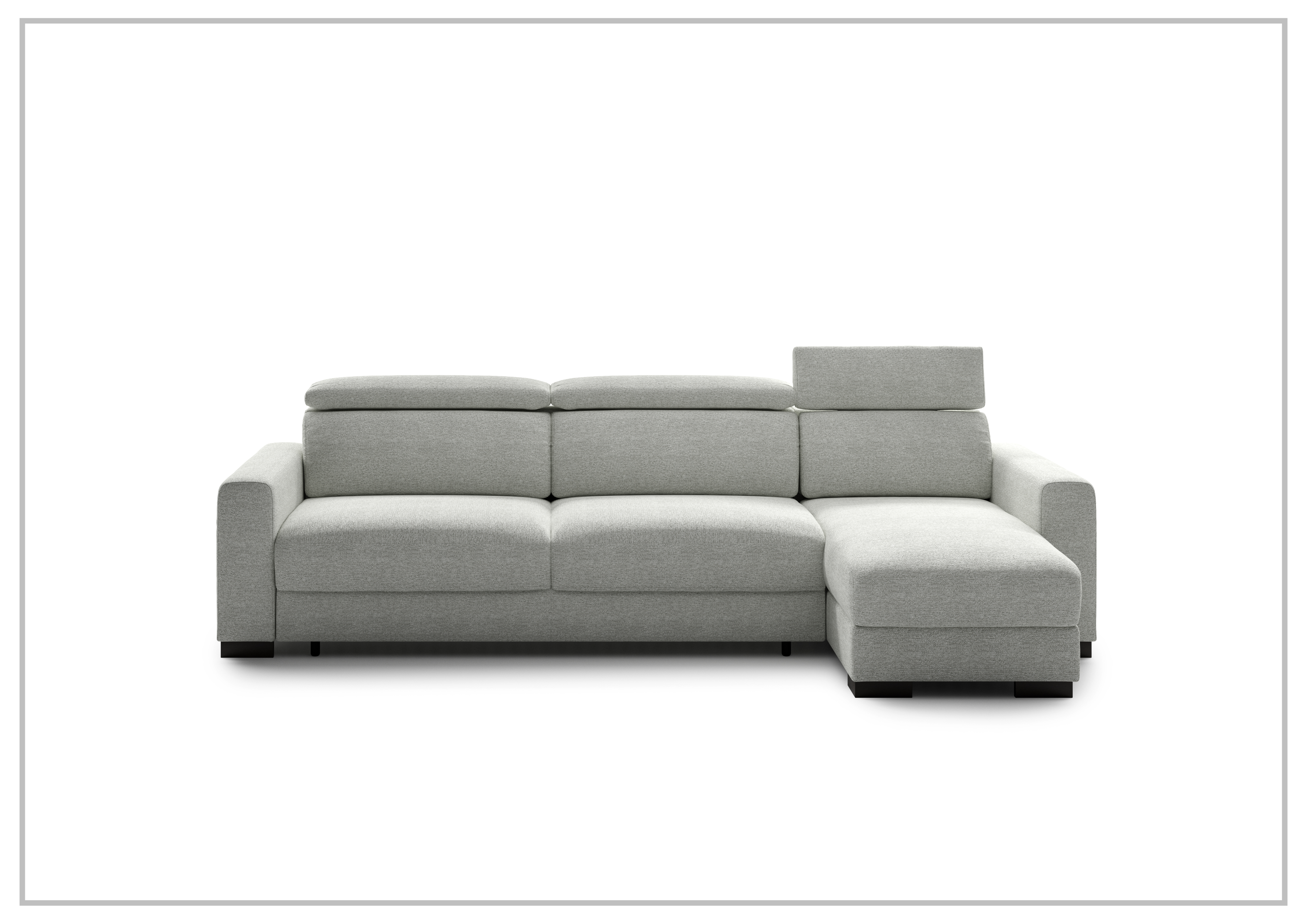 Luonto Elliot Fabric Sectional Sofa Sleeper with Reversible Chaise - Convertible King/Queen Size for Living Room, Guest Room & Small Spaces | Comfortable Modern L-Shaped Couch Bed with Storage | Perfect for Apartments, Dorms & Home Theater Seating