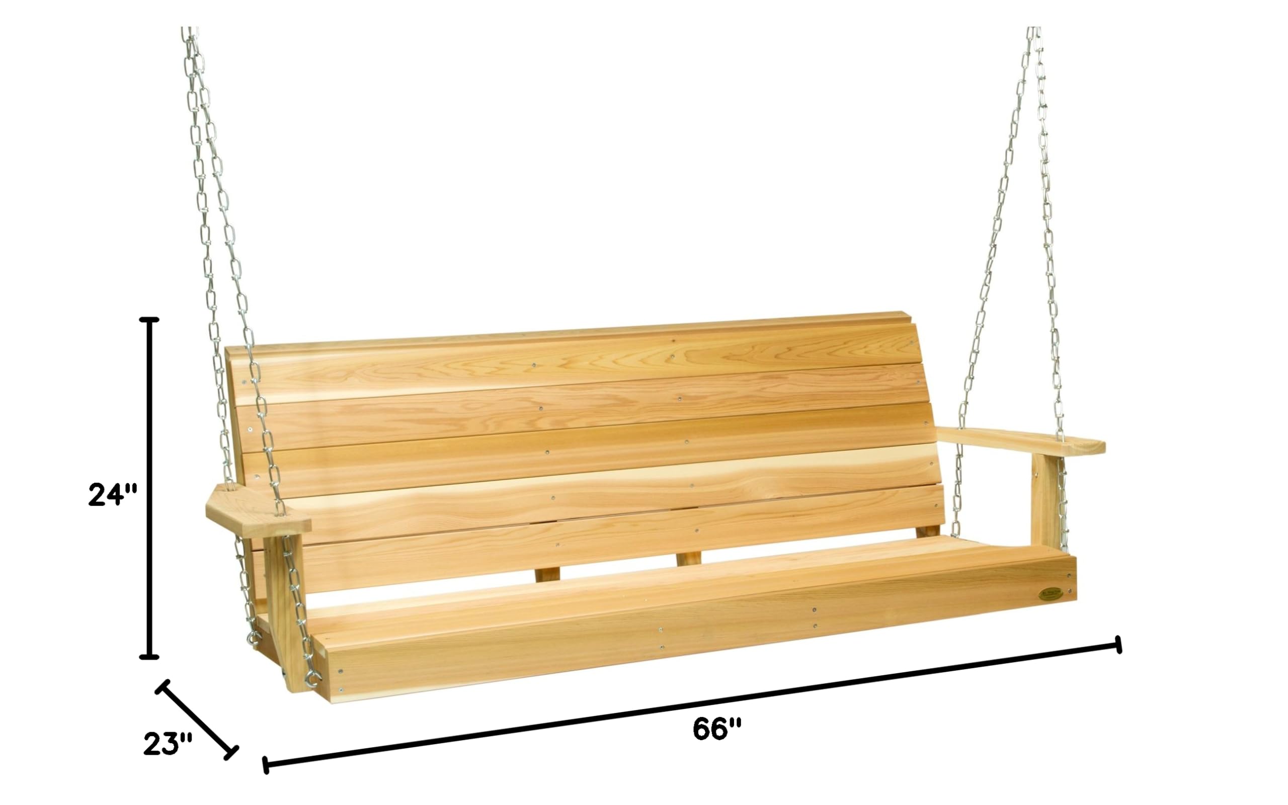 All Things Cedar PS60 5-Foot Porch Swing - Premium Outdoor Cedar Wood Swing for Patio, Garden, Backyard & Deck Relaxation