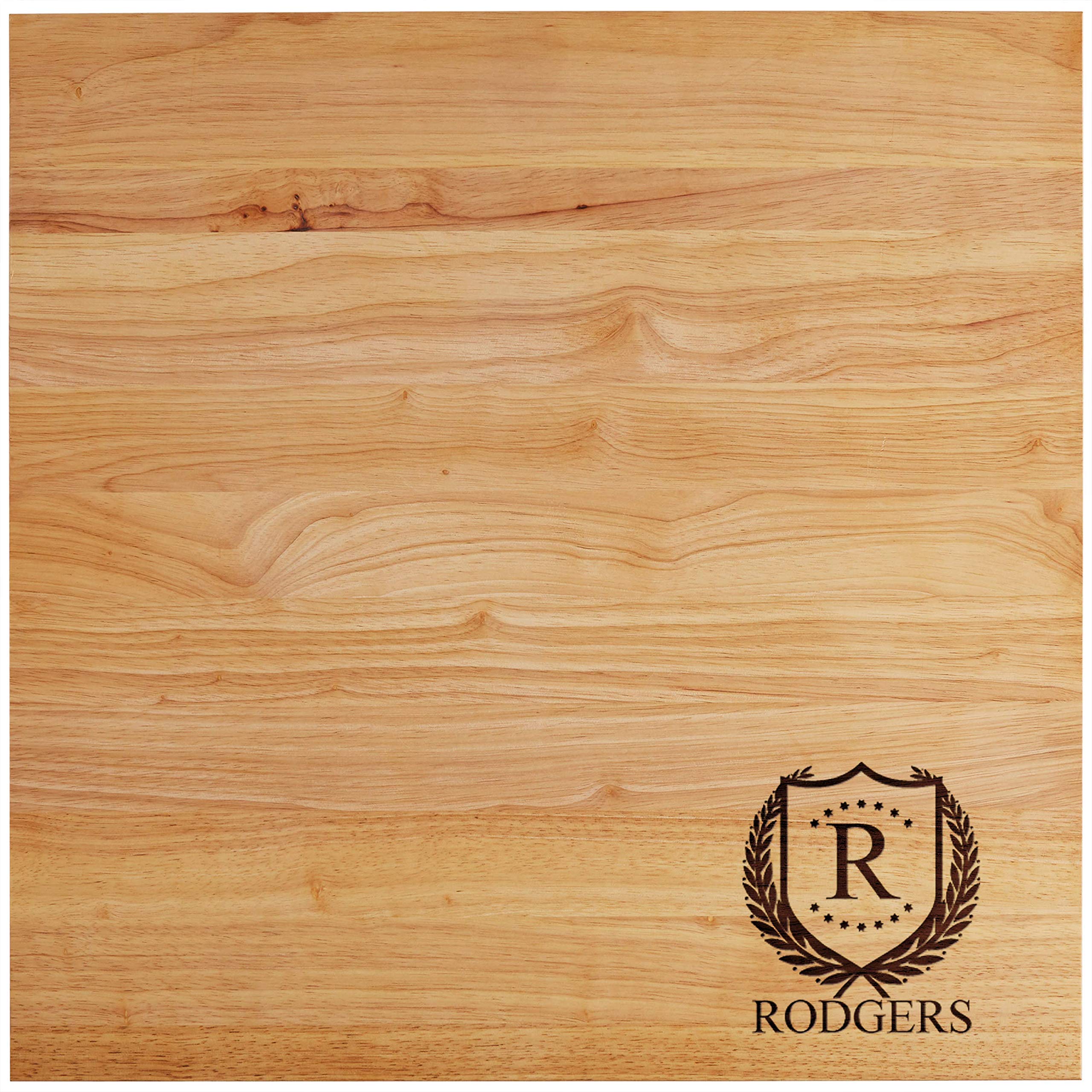 Custom Engraved Wood Cutting Board - Personalized Gift for Kitchen, Wedding & Housewarming - 24x24x1.75 Inch - Rodgers Design - Perfect for Chopping, Serving & Home Decor