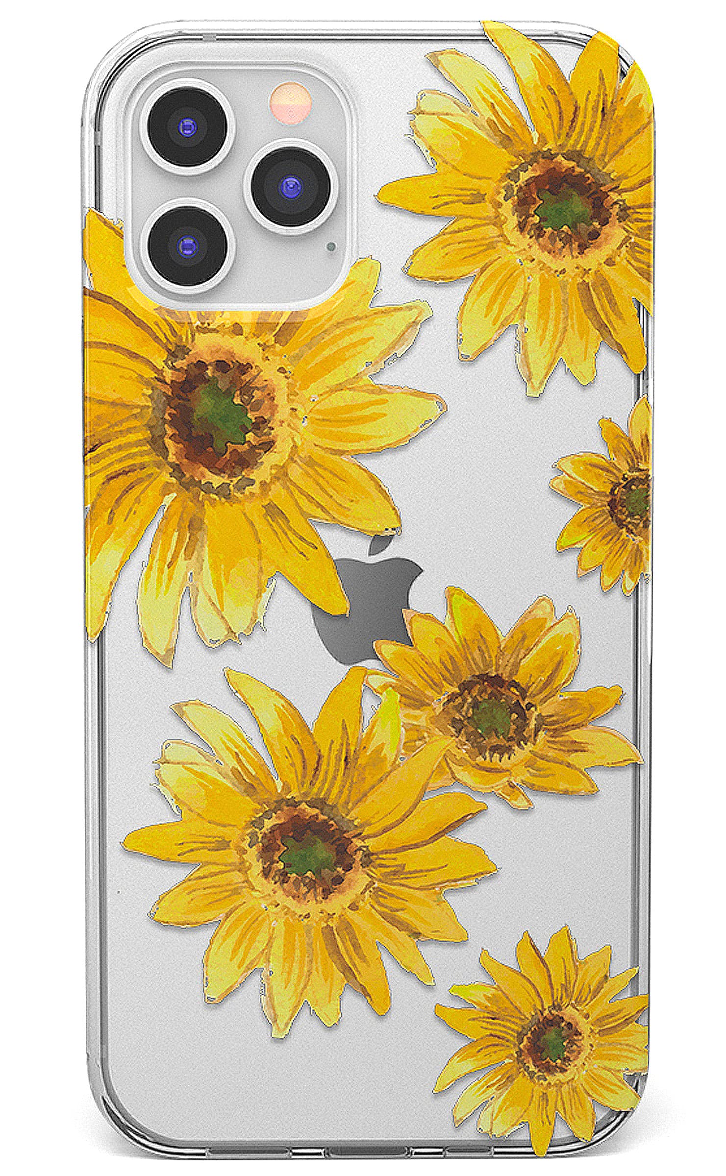 Casely iPhone 12/12 Pro Case - Golden Garden Yellow Sunflower Floral Design | Ultra Slim Protective Cover | Perfect for Everyday Use & Outdoor Activities