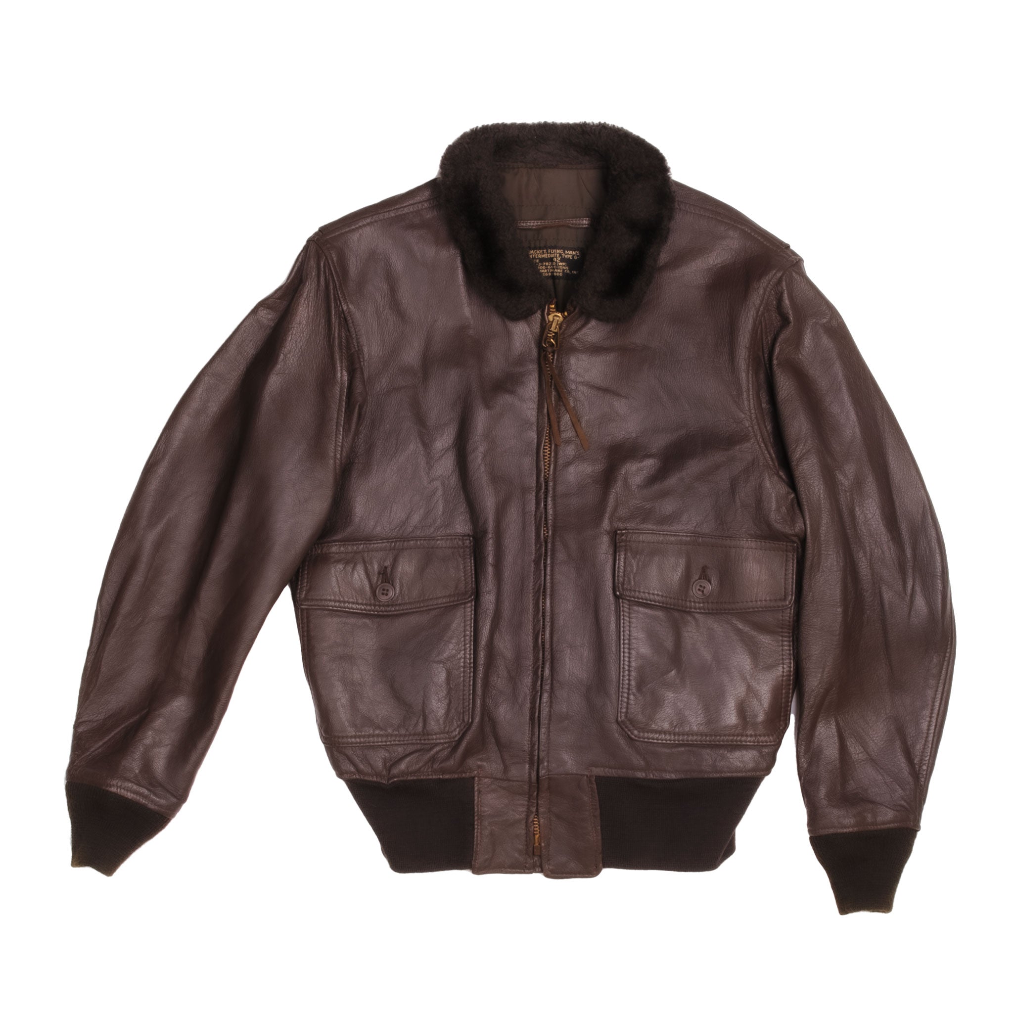 Vintage Vietnam War USN US Navy Leather Jacket 7823D Flyers Type G-1 G1 1969 Size 42 - Authentic Military Flight Jacket for Aviation Enthusiasts & Collectors