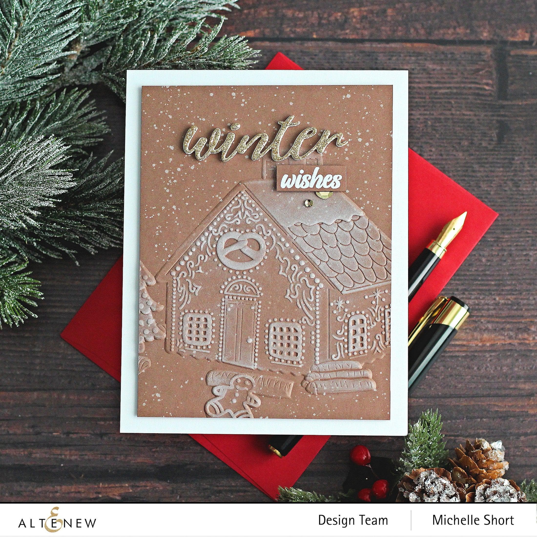 Gingerbread House 3D Embossing Folder for Card Making - Christmas DIY Scrapbooking & Paper Crafting Supplies