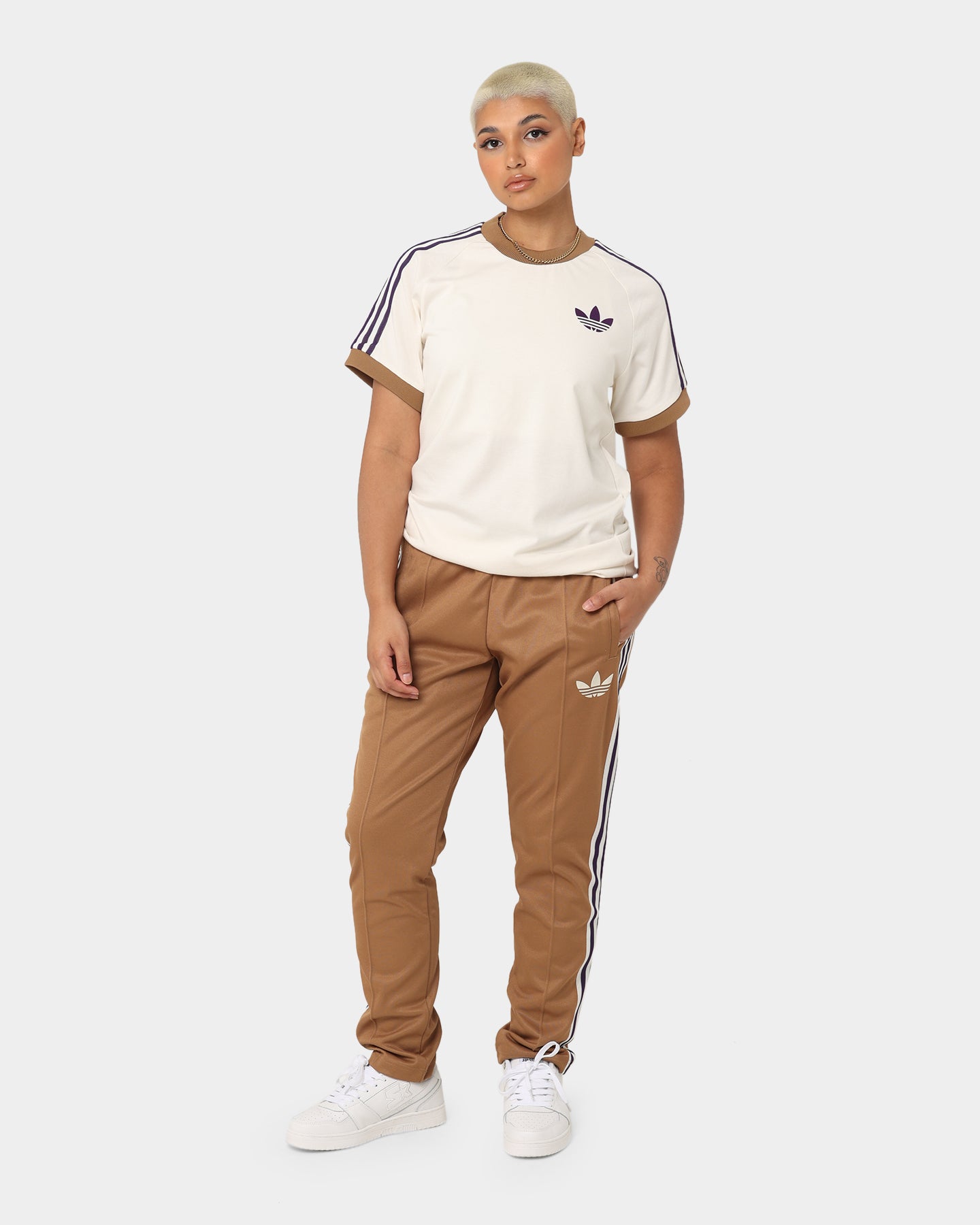 Adidas Adicolor Cali T-Shirt for Men - Cream White Casual Tee | Comfortable Cotton Shirt for Streetwear, Gym & Everyday Wear