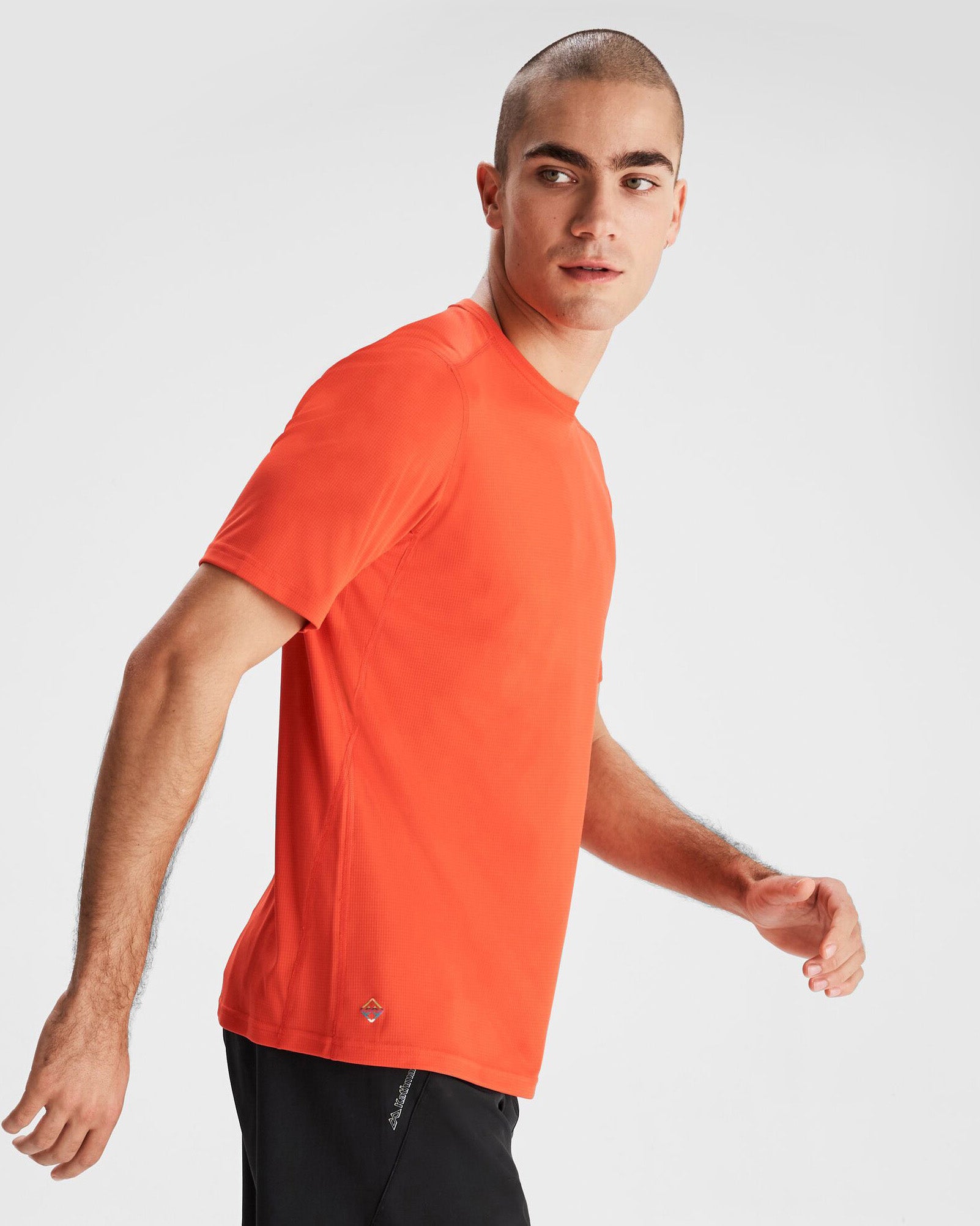Men's Seeker T-Shirt - Comfortable Cotton Crewneck Tee in Hut Orange | Casual Wear, Street Style & Everyday Outfits