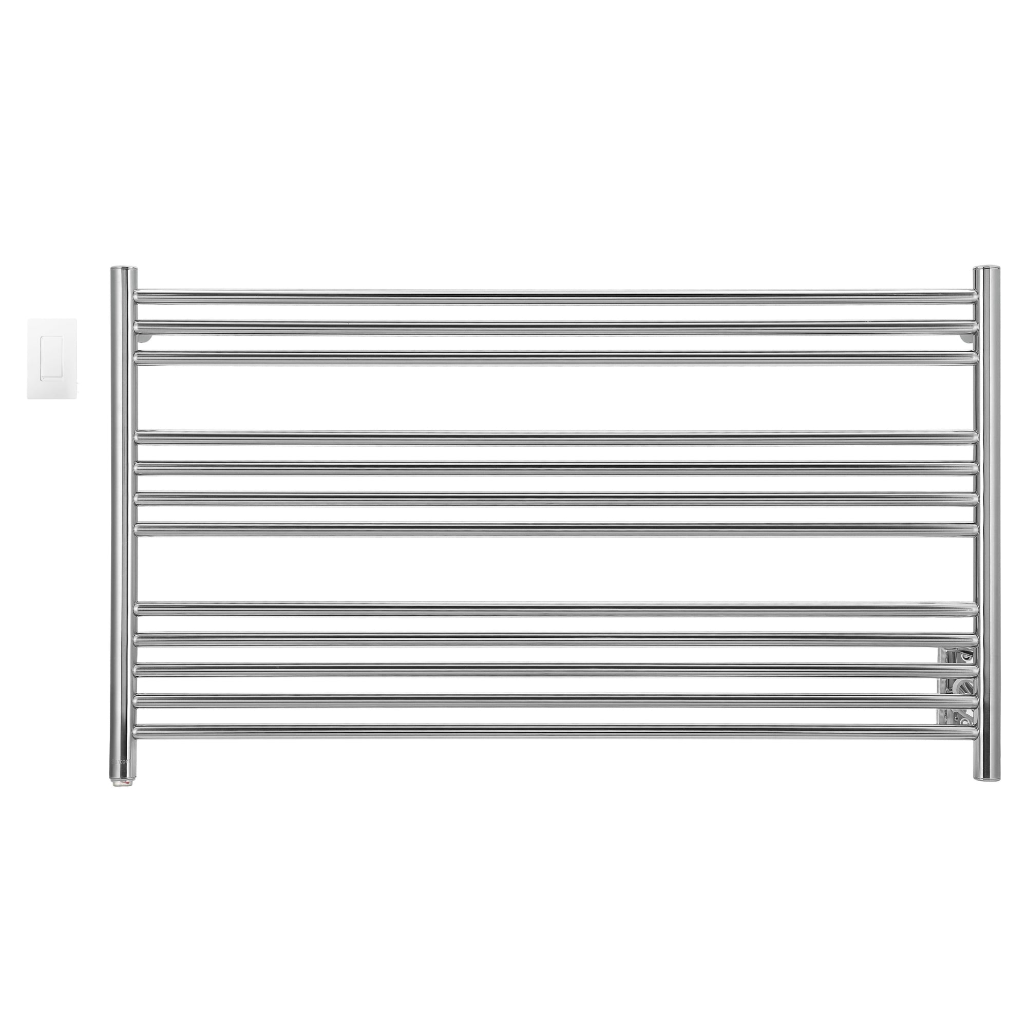 Ancona Amplia Dual 12 Bar Hardwired & Plug-in Chrome Towel Warmer with WiFi Timer - Perfect for Bathrooms, Spas & Luxury Homes