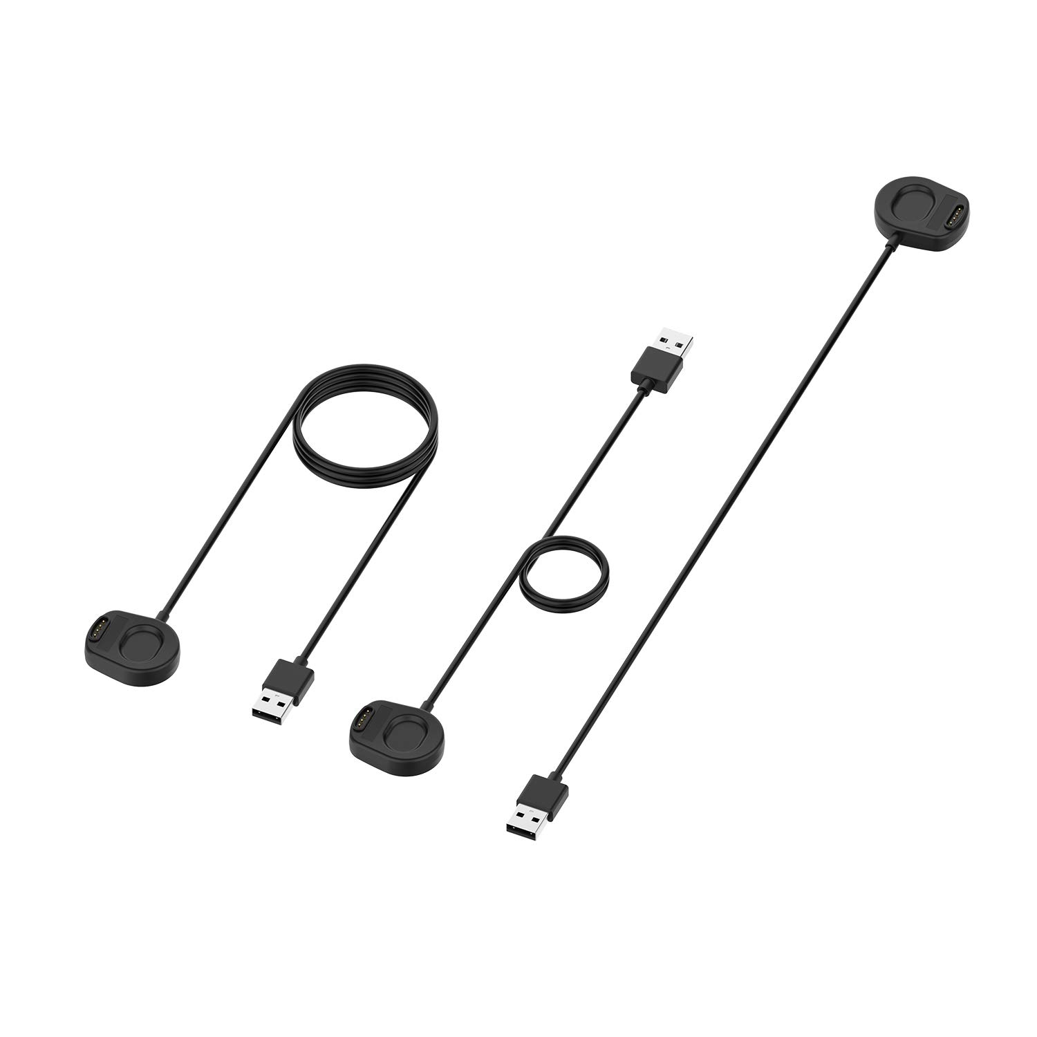Suunto 7 Magnetic Charger Dock Replacement - 3.3FT USB Charging Cable (2 Pack Black) | Compatible with Suunto 7 Smartwatch | Perfect for Travel, Sports & Daily Use