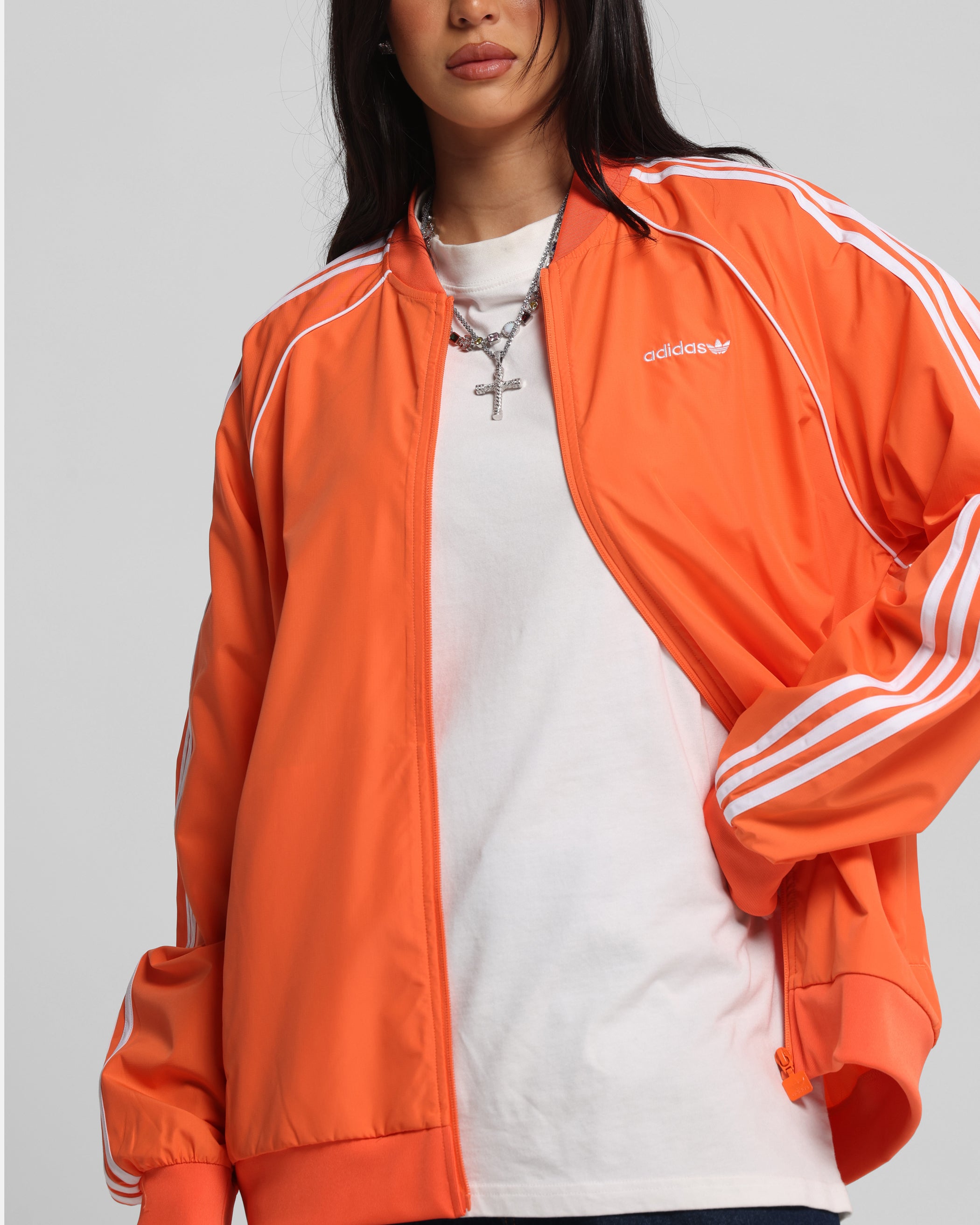 Adidas Archive Track Jacket for Men & Women - Orange Retro Running Jacket - Lightweight Windbreaker for Jogging, Gym & Streetwear Fashion