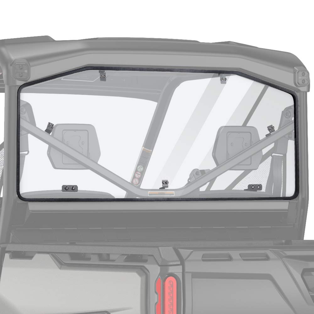 KEMIMOTO Clear Rear Window for Can-Am Defender & Defender Max HD5/HD8/HD10 (2016-2024) | UV-Proof Polycarbonate Windshield | Enhanced Visibility & Protection | Perfect for Off-Roading, Hunting & Farm Work