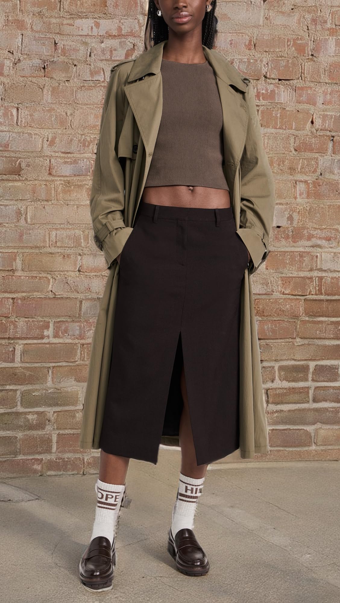 Theory Women's Midi Trouser Skirt - High Waist Office Pencil Skirt for Business Professional Women | Perfect for Work, Interviews & Formal Events