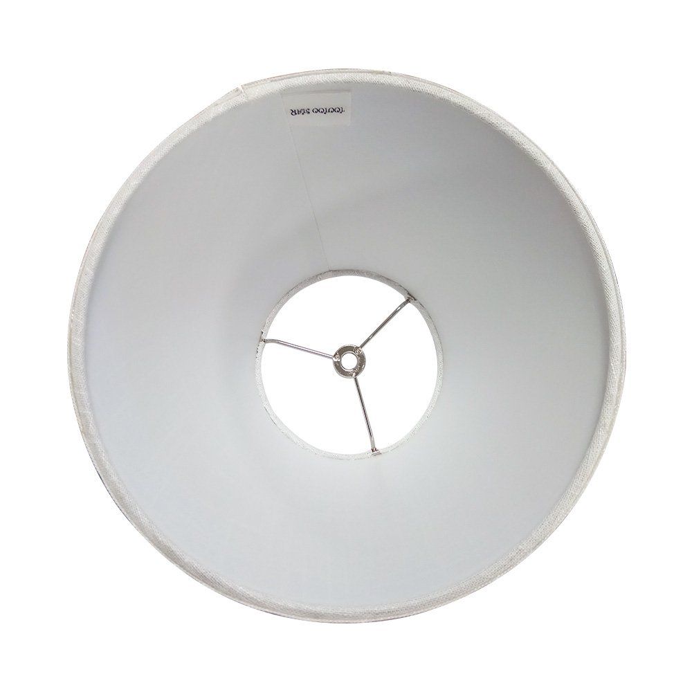 Tootoo Star Barrel White Small Lamp Shade - 6x10x7.5 Inch Fabric Replacement Shade for Table & Floor Lamps - Spider Fitler Model - Perfect for Bedroom, Living Room & Office Lighting Decor