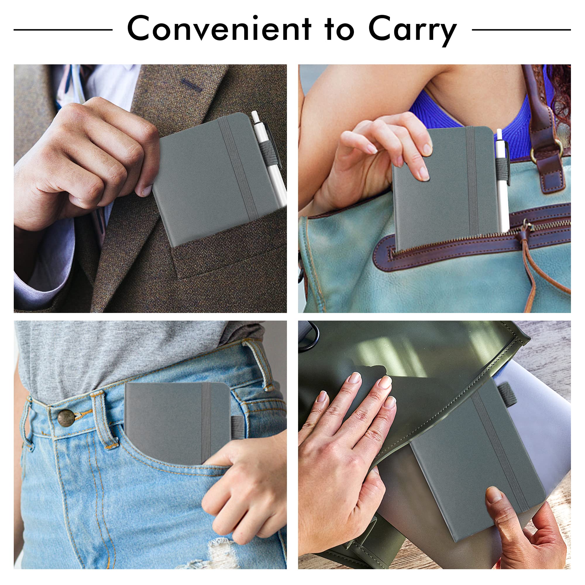 6 Pack Mini Pocket Notebooks - A6 (3.5