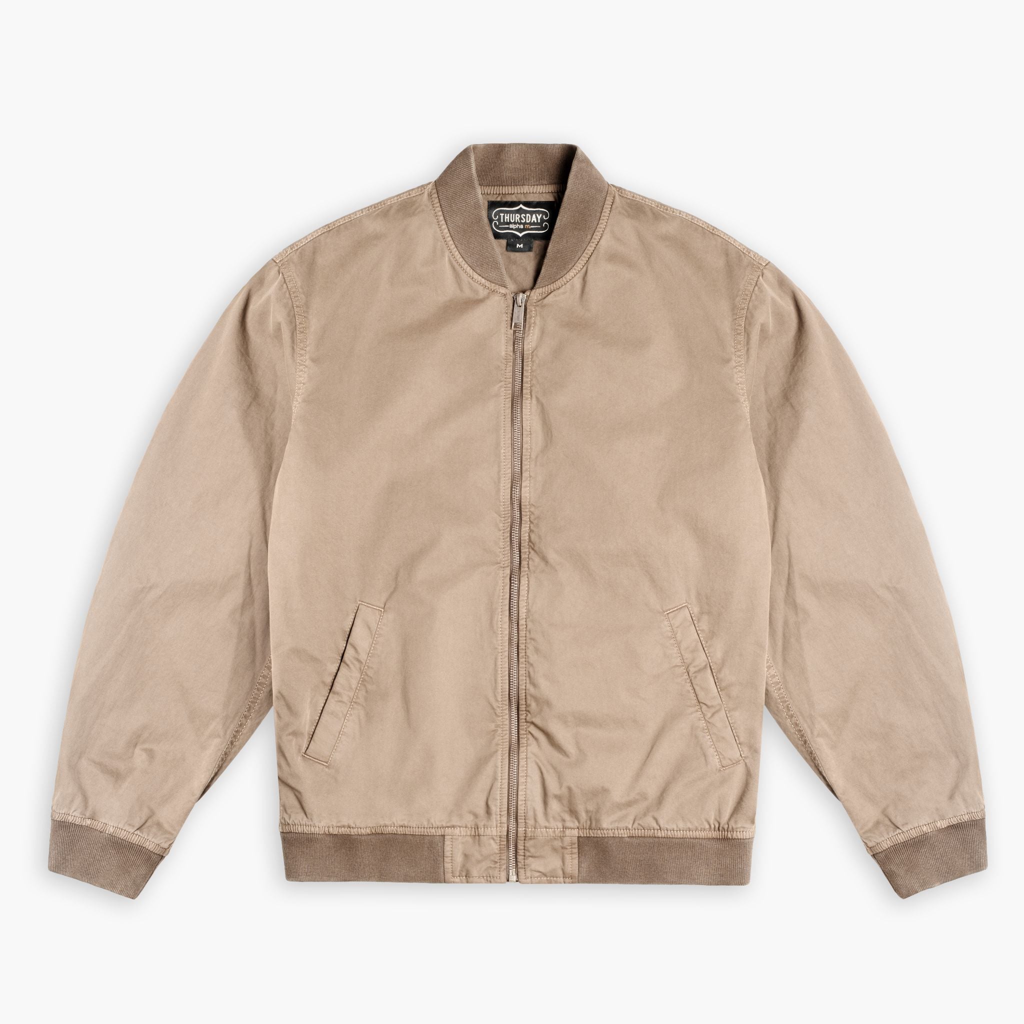 Alpha M Bomber Jacket for Men | Lightweight Taupe Bomber Jacket | Stylish & Comfortable Outerwear for Casual Wear, Travel & Everyday Use