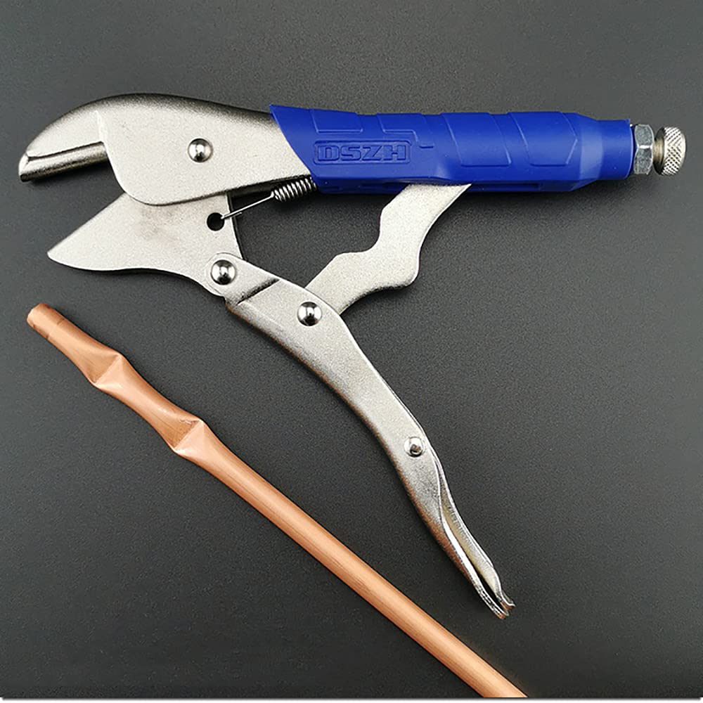 WK-201B 0-8MM Metal Tube Brass Sealing Pliers Multitool - Heavy Duty 45 Steel Pipe Clamp & Copper Pipe Crimp Tool for Plumbing, HVAC, and DIY Projects