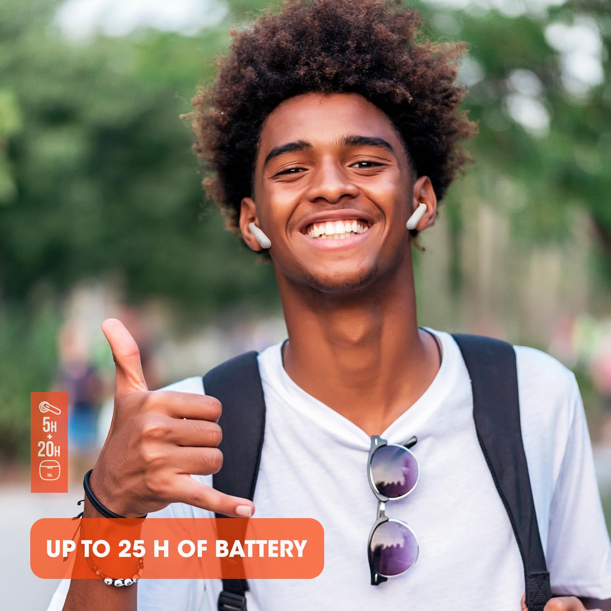 JBL Tune 225TWS True Wireless Earbuds - Bluetooth Headphones with Pure Bass Sound, 25H Battery Life, Dual Connect & Voice Assistant (White) | Perfect for Gym, Commuting & Travel