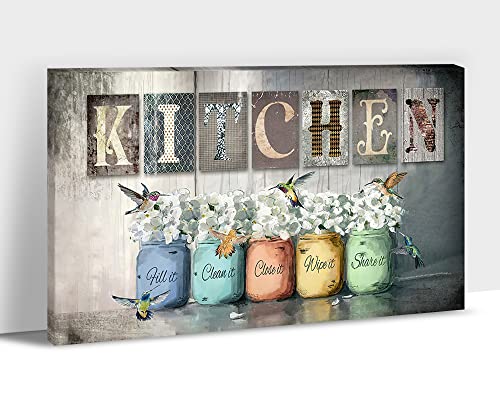 Rustic Kitchen Canvas Framed-07