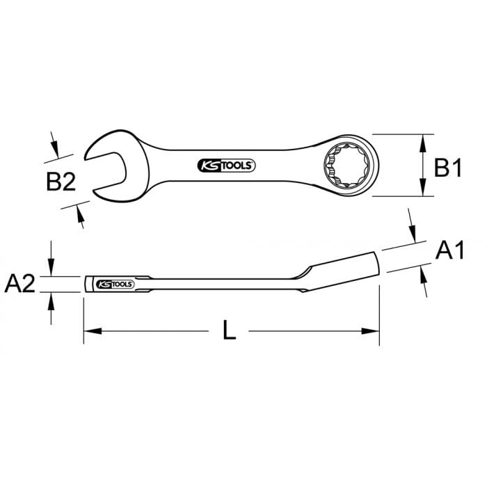 KS Tools CHROMEplus 518.0006 7mm Short Combination Spanner Wrench - Perfect for Automotive Repair, DIY Projects & Tight Spaces