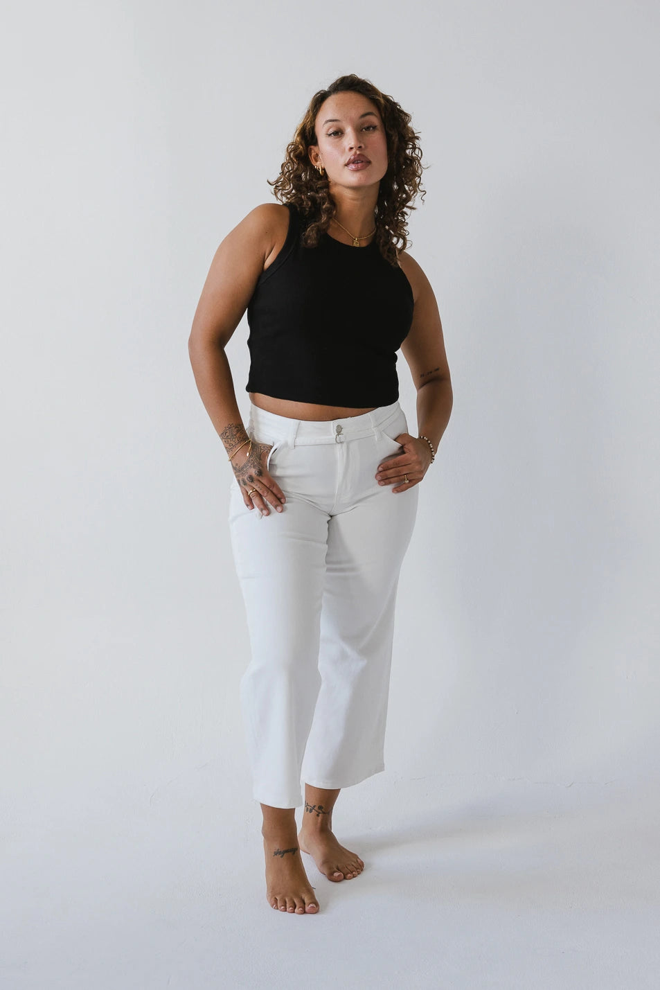 Julia High Waist Wide Leg Jeans for Women - Stretchy Comfort Denim Pants - Trendy Casual & Office Wear - Perfect for Everyday Outfits and Date Nights - FINAL SALE