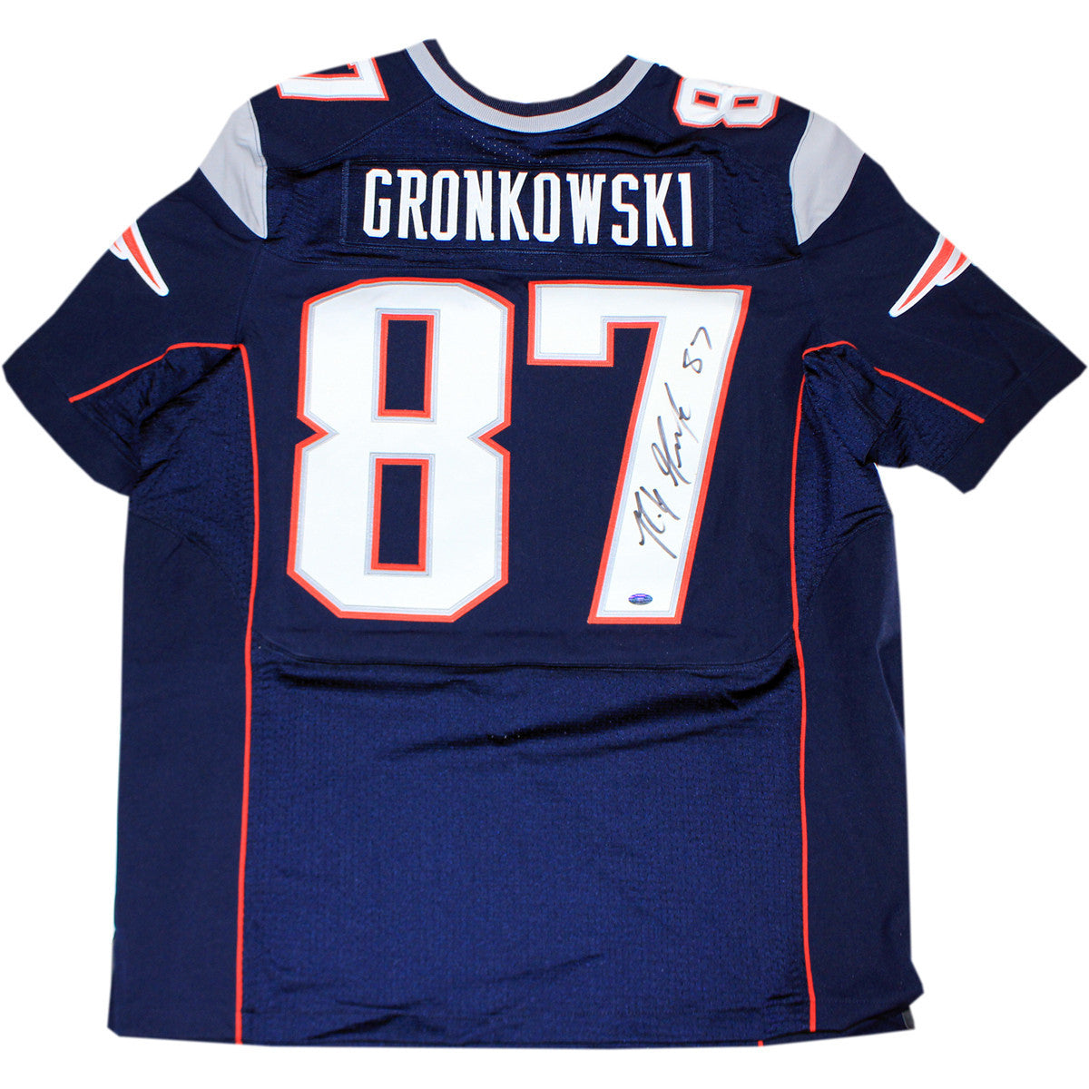 Rob Gronkowski Autographed Navy Blue Nike #87 Elite Jersey - Official NFL Memorabilia for Collectors & Fans - Perfect for Framing, Display, or Gifting