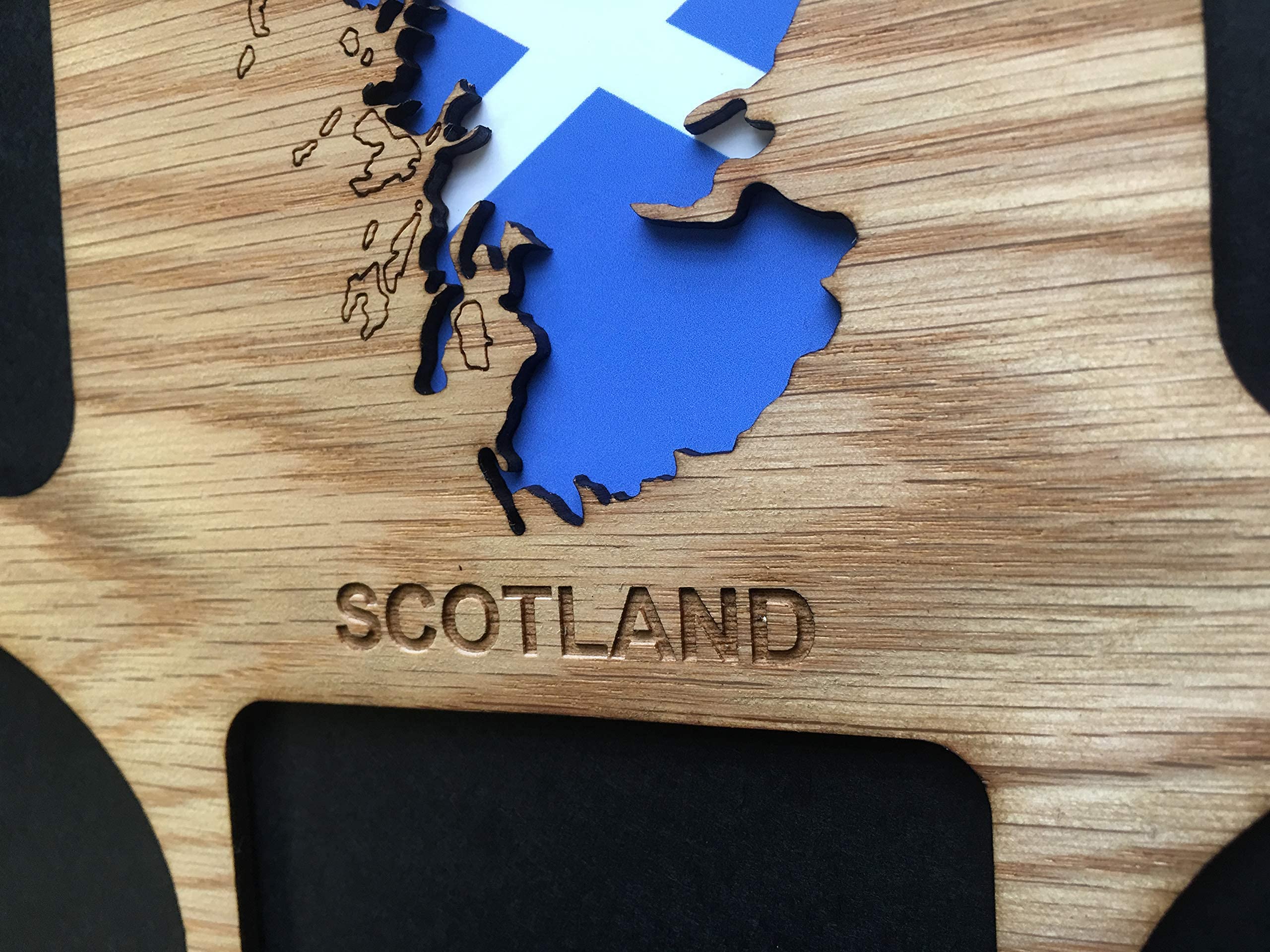 11x14 Country Picture Frame - Rustic Travel Collage Photo Frame Holds 8 Pictures (Scotland Landscape) | Perfect for Home Decor, Wall Display & Travel Memory Scrapbooking