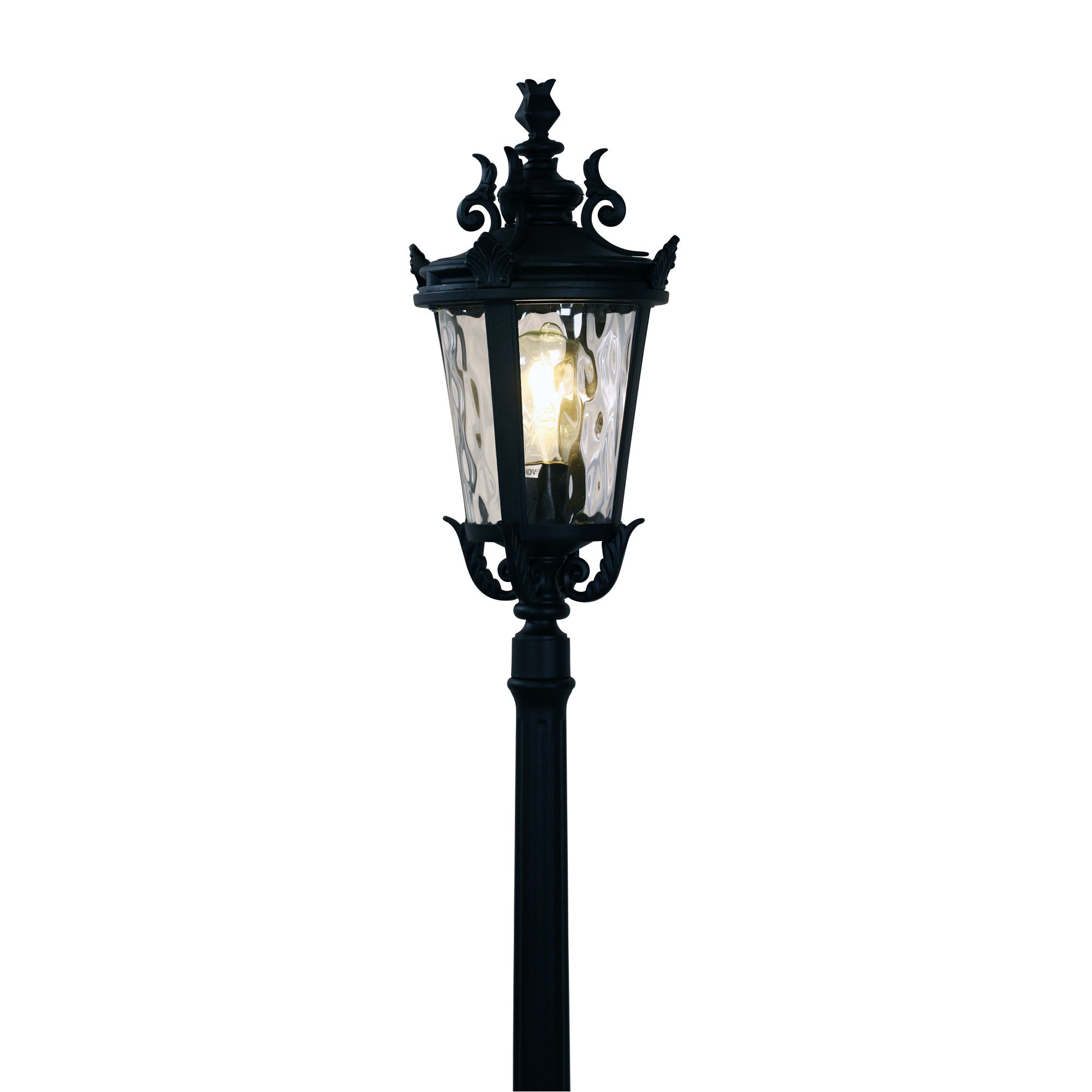 ALBION Black IP44 E27 221cm Traditional Outdoor Post Light for Garden, Pathway, and Driveway Lighting