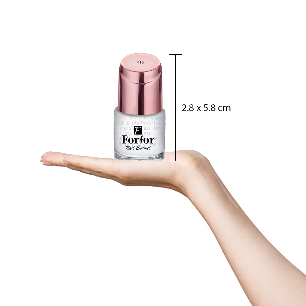 FORFOR® Perfect Stay Glossy Nail Polish - Long Lasting Transparent Nail Lacquer for Shiny Manicure & Pedicure | At-Home Salon, Date Night, Special Occasions