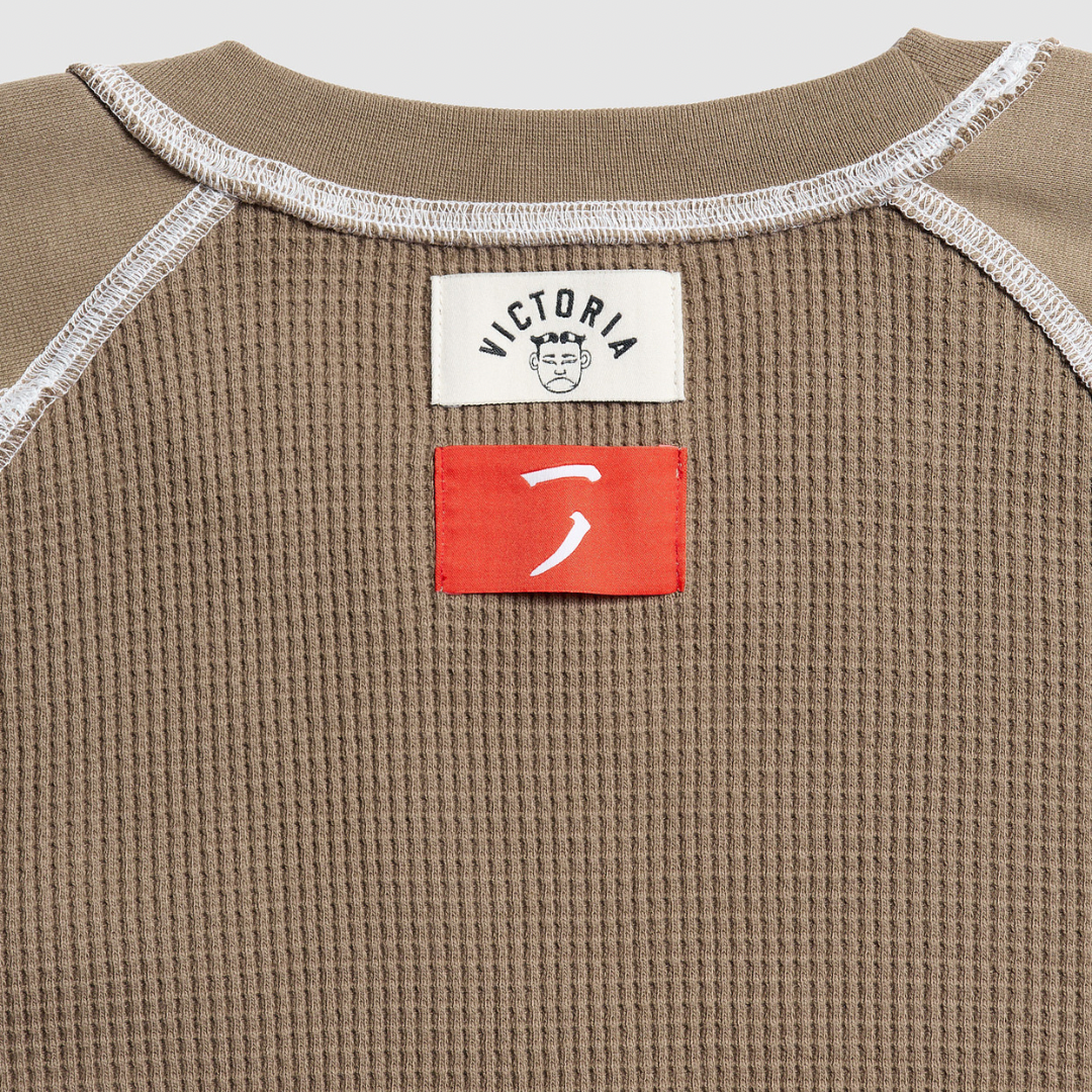 Victoria Waffle Knit Long Sleeve Sweater Tee for Women - Soft & Cozy Pullover Top in Walnut Brown | Perfect for Fall & Winter Layering, Casual Outfits, and Coffee Dates