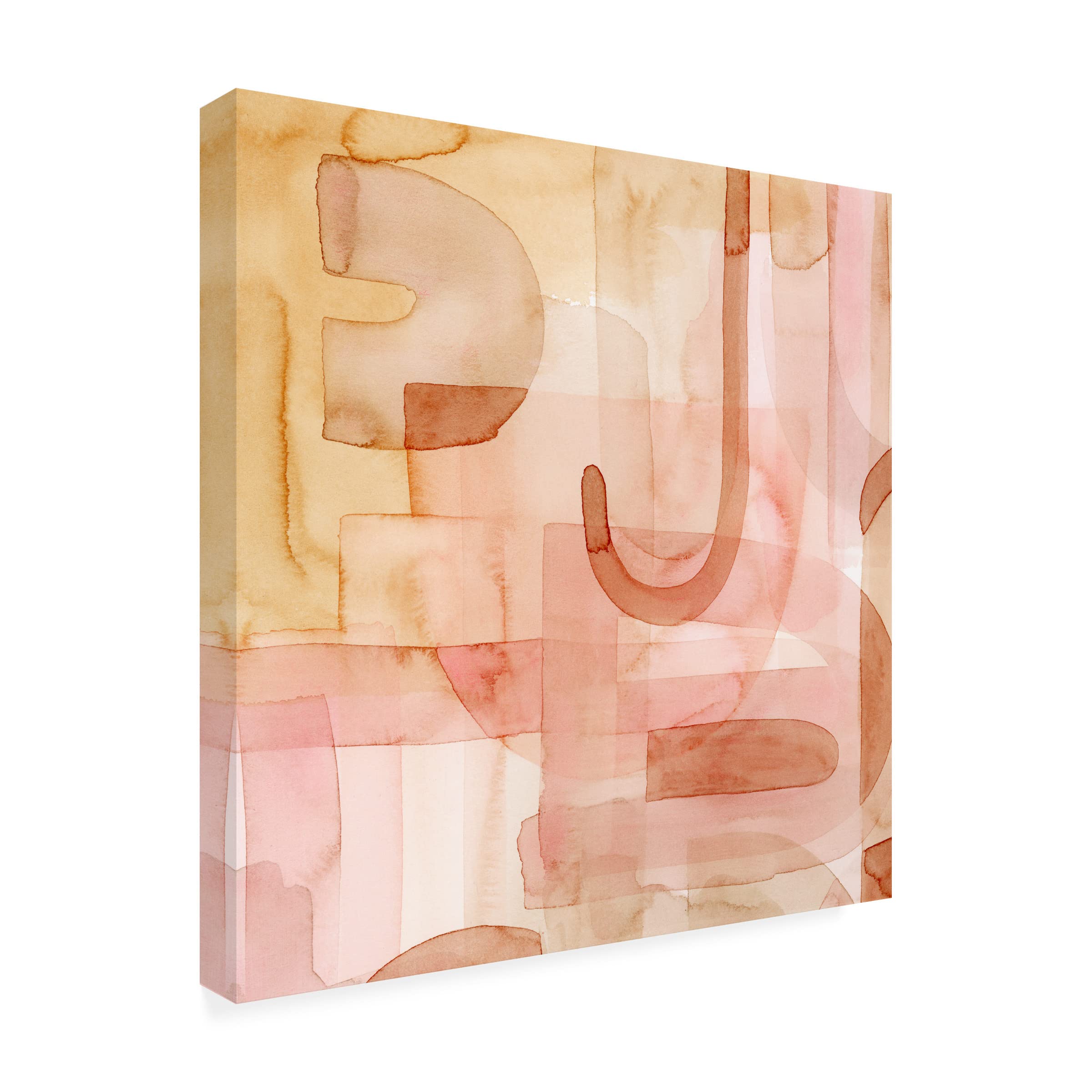 Grace Popp 'Build Up III' Canvas Wall Art Print - Modern Abstract Painting for Living Room, Bedroom & Office Decor