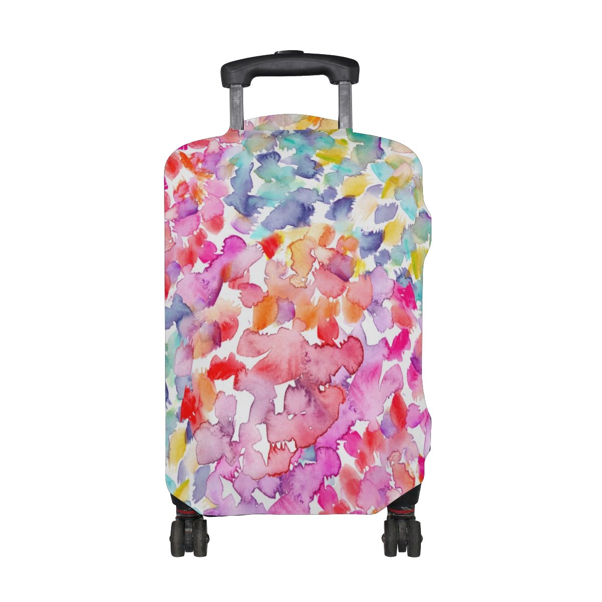 Polka Dot Floral Luggage Cover Protector - Stylish Suitcase Protector for Men & Women | Travel Accessory for Airplane, Train & Bus Trips