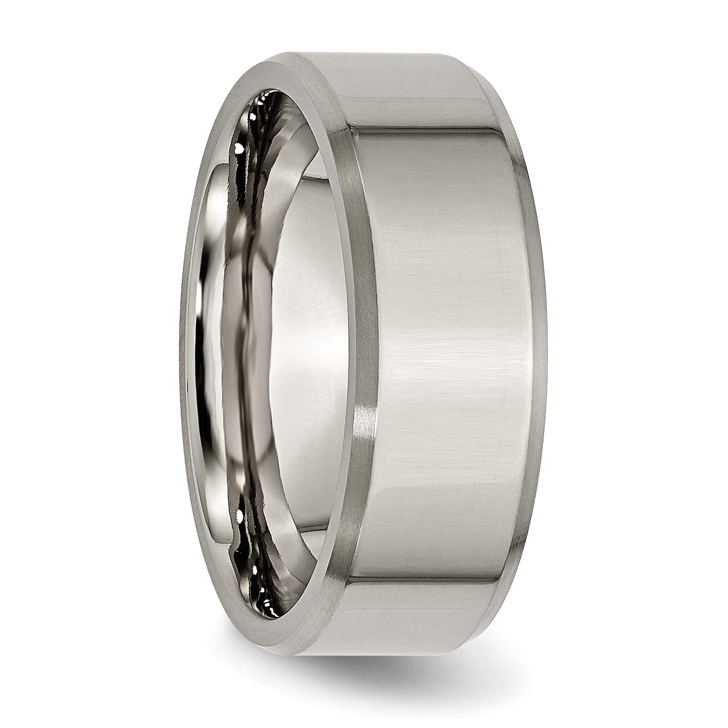 Titanium Wedding Band Ring for Men & Women - 8mm Edge Plain Classic Design - Durable & Hypoallergenic - Perfect for Engagement, Anniversary & Everyday Wear