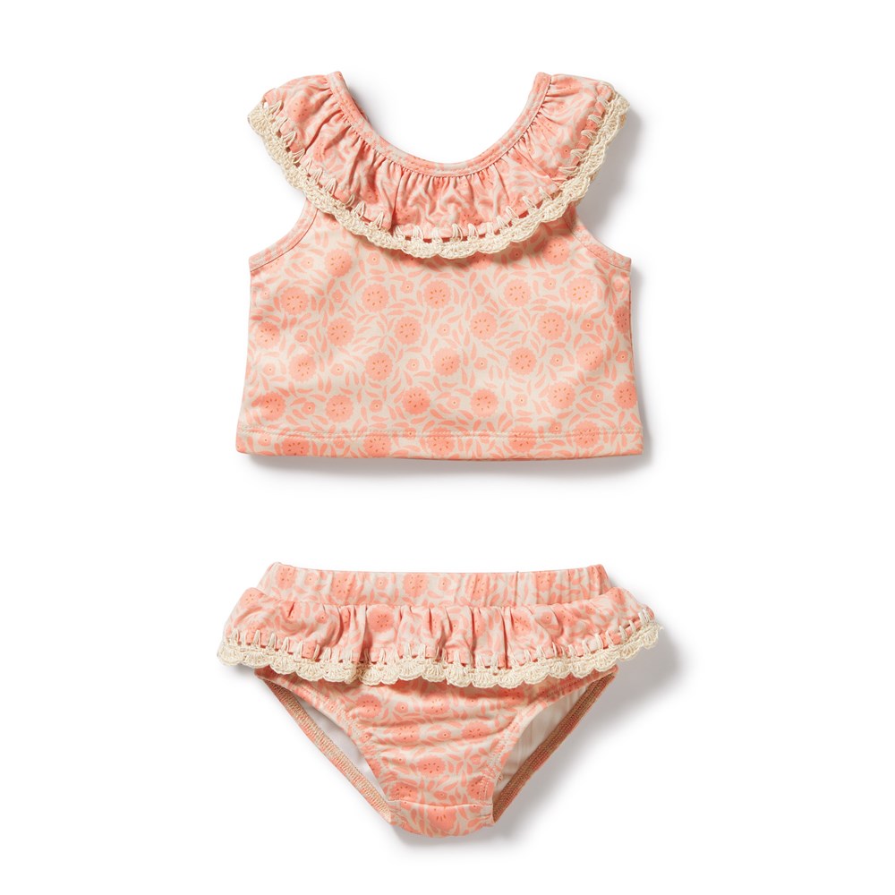 Amelie Floral Crochet Bikini Set - Sexy Summer Two Piece Swimwear for Women - Perfect for Beach Vacation, Pool Party & Tropical Getaway