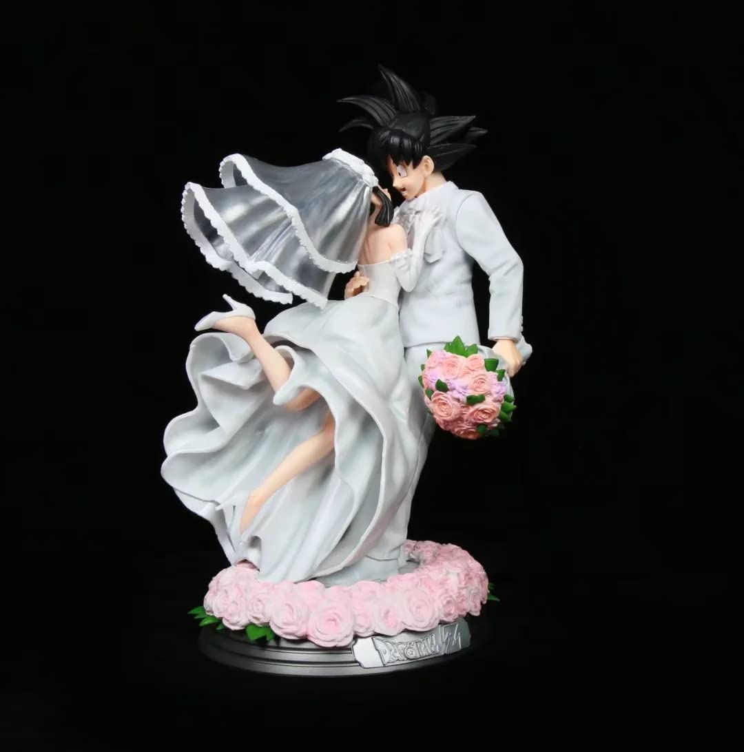 Dragon Ball Z Goku and Chi-Chi Wedding Action Figure - 31cm Anime PVC Figurine, Collectible Toy for DBZ Fans | Perfect for Home Display, Anime Collections, and Gifts