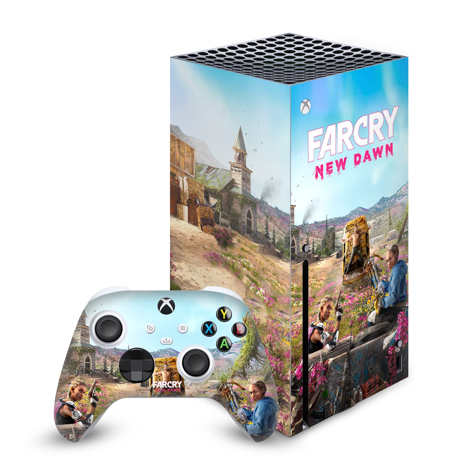 Officially Licensed Far Cry New Dawn Vinyl Sticker Decal for Xbox Series X Console & Controller - Gaming Skin Cover with Key Art Design - Perfect for Gamers, Collectors and Home Decor