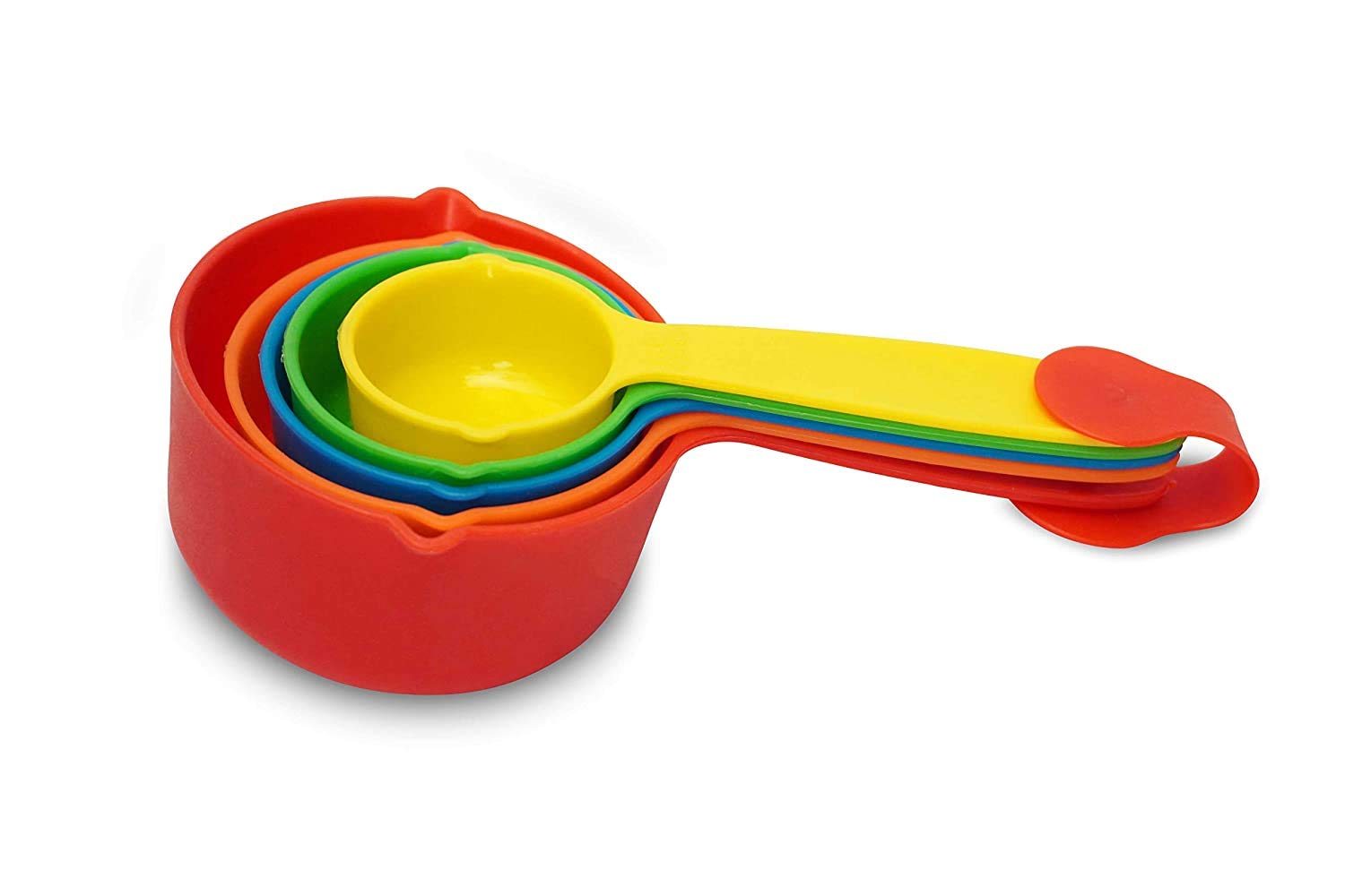5-Piece Plastic Measuring Cups and Spoons Set - Essential Kitchen Tool for Baking, Cooking & Measuring Ingredients | Perfect for Home Chefs & Bakers