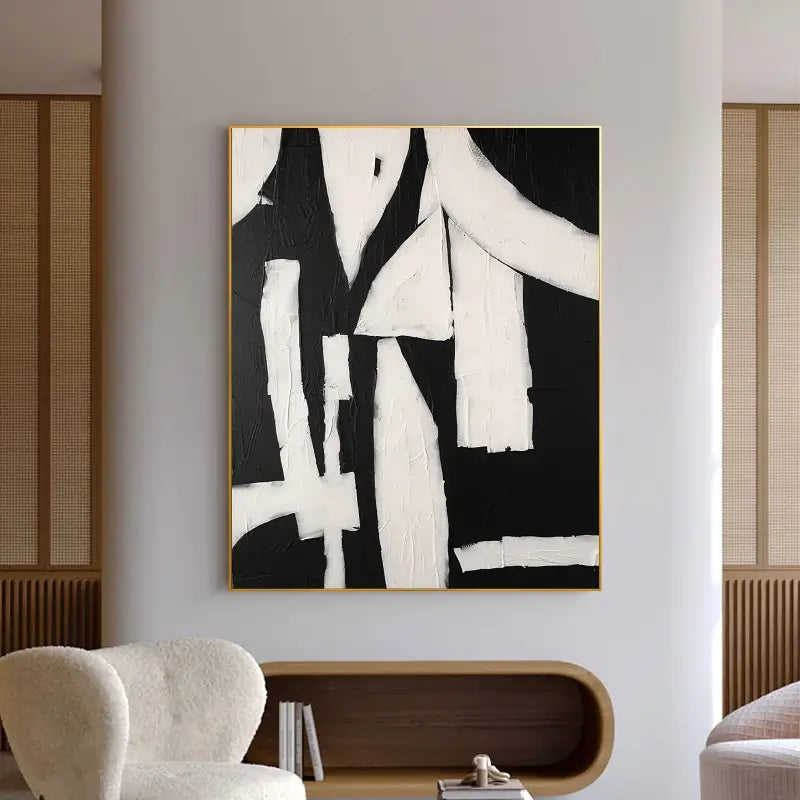 Abstract Tranquility Art Painting - Modern Canvas Wall Decor for Living Room, Bedroom & Office - Handmade Contemporary Artwork #WS004
