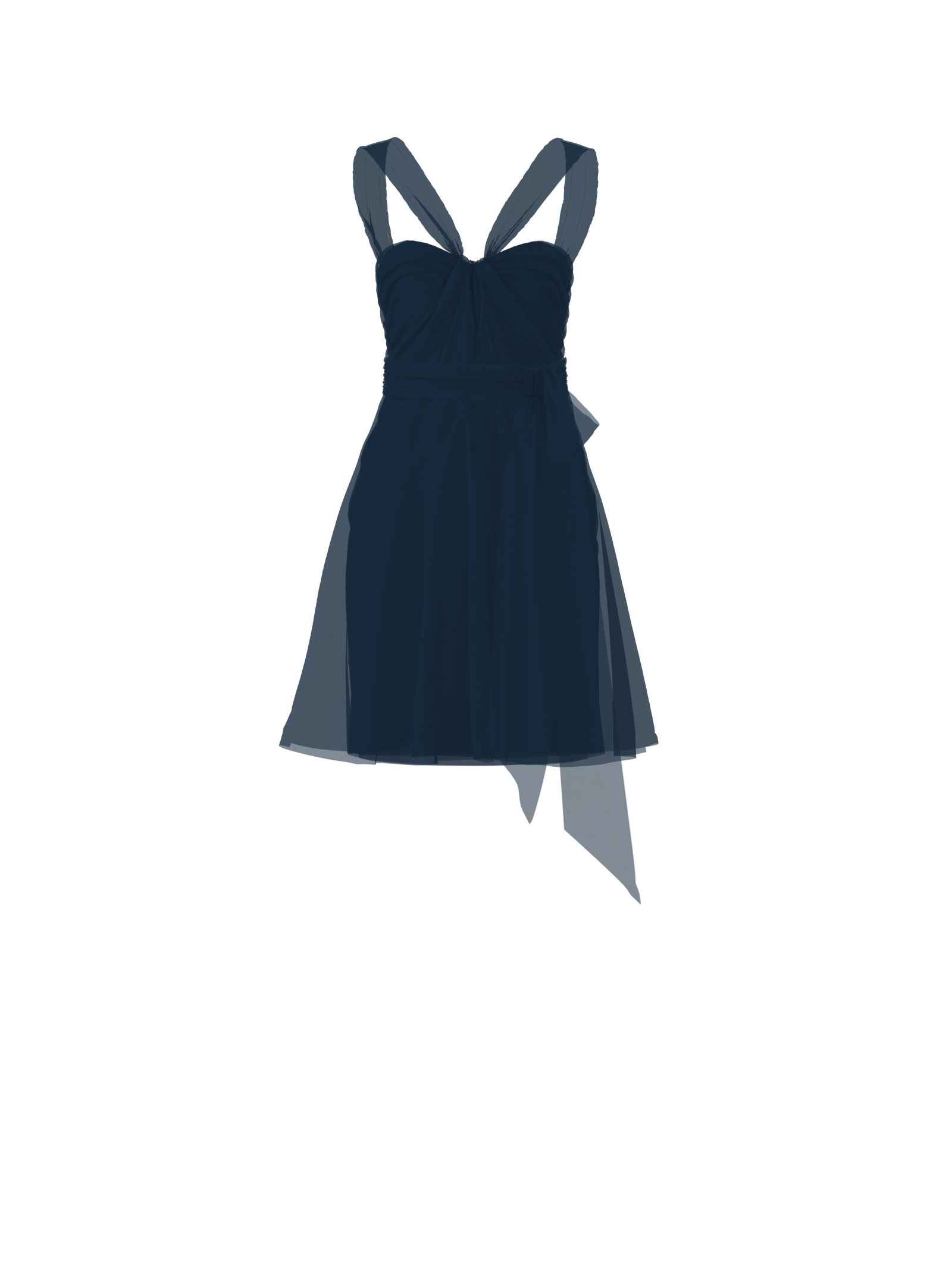 Cerisa Bodice & Carla Skirt Set with Sash Belt in Navy Blue - Perfect for Formal Events, Prom, and Evening Occasions