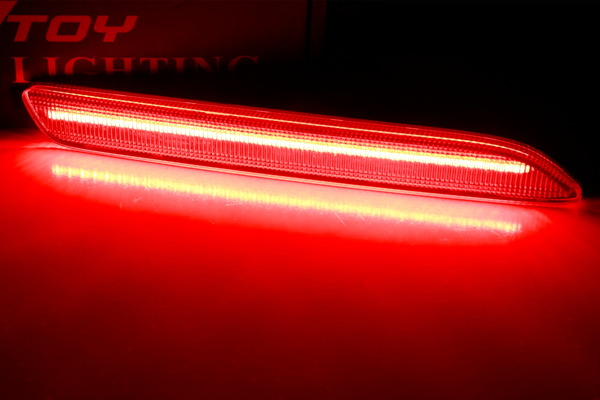 Dark Red Lens LED Strip Rear Bumper Reflector Lights for Lexus IS F RC NX RX GX - Upgrade Your Car's Style & Safety at Night