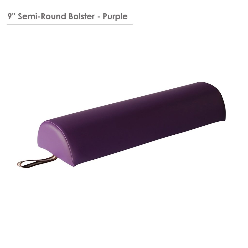Master Massage Large 9'' Semi Round Bolster Pillow for Yoga, Meditation & Physical Therapy - Ideal for Back Support, Relaxation & Pain Relief