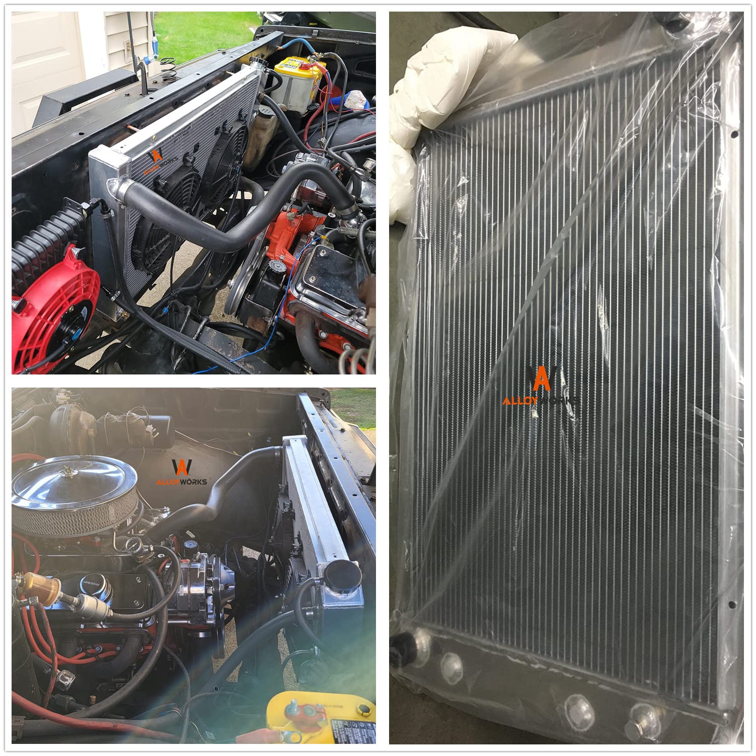 ALLOYWORKS 4 Row Radiator with Shroud & Dual 12