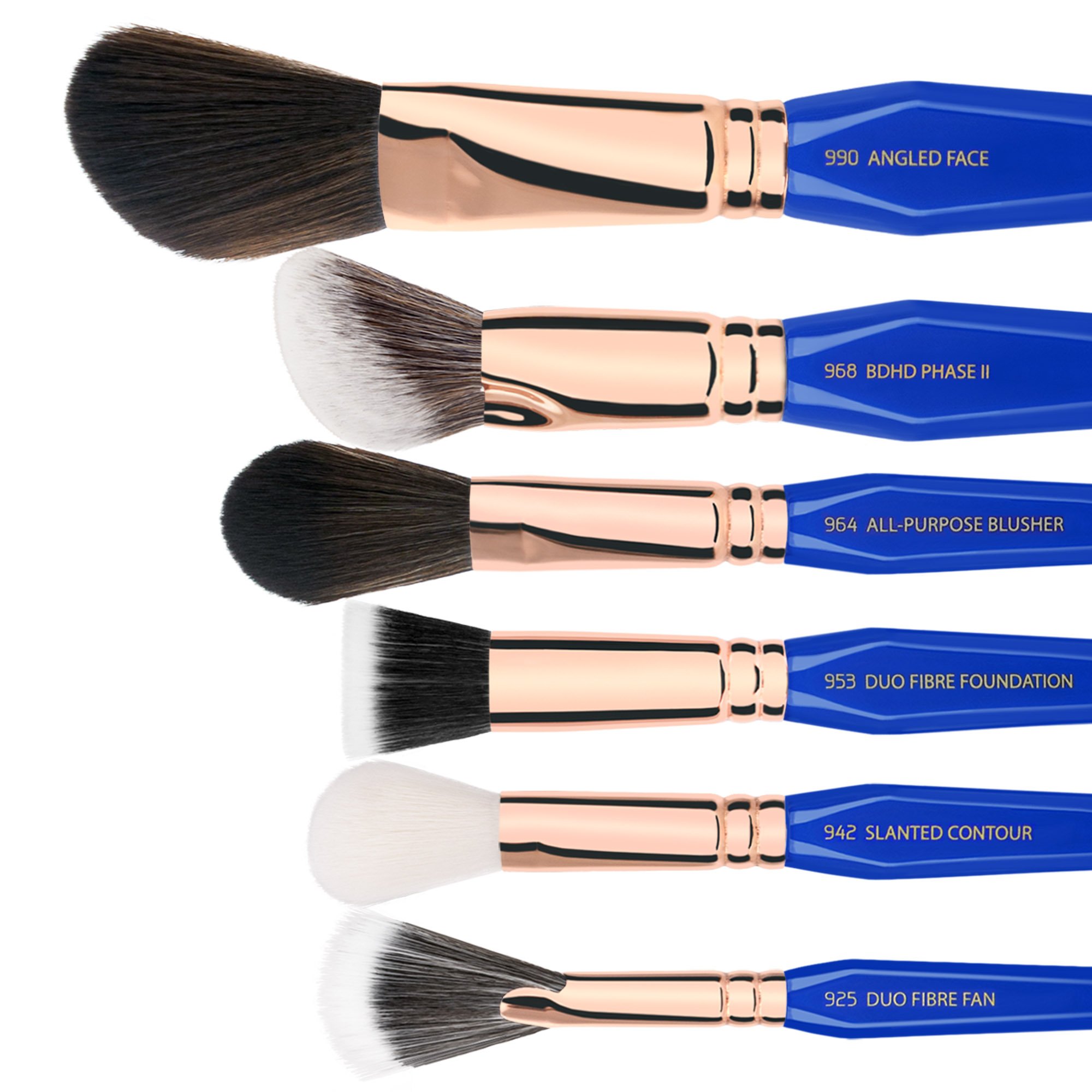 Bdellium Tools Professional 15-Piece Golden Triangle Makeup Brush Set with Stand-Up Pouch - Perfect for Makeup Artists, Beauty Enthusiasts & Travel Use