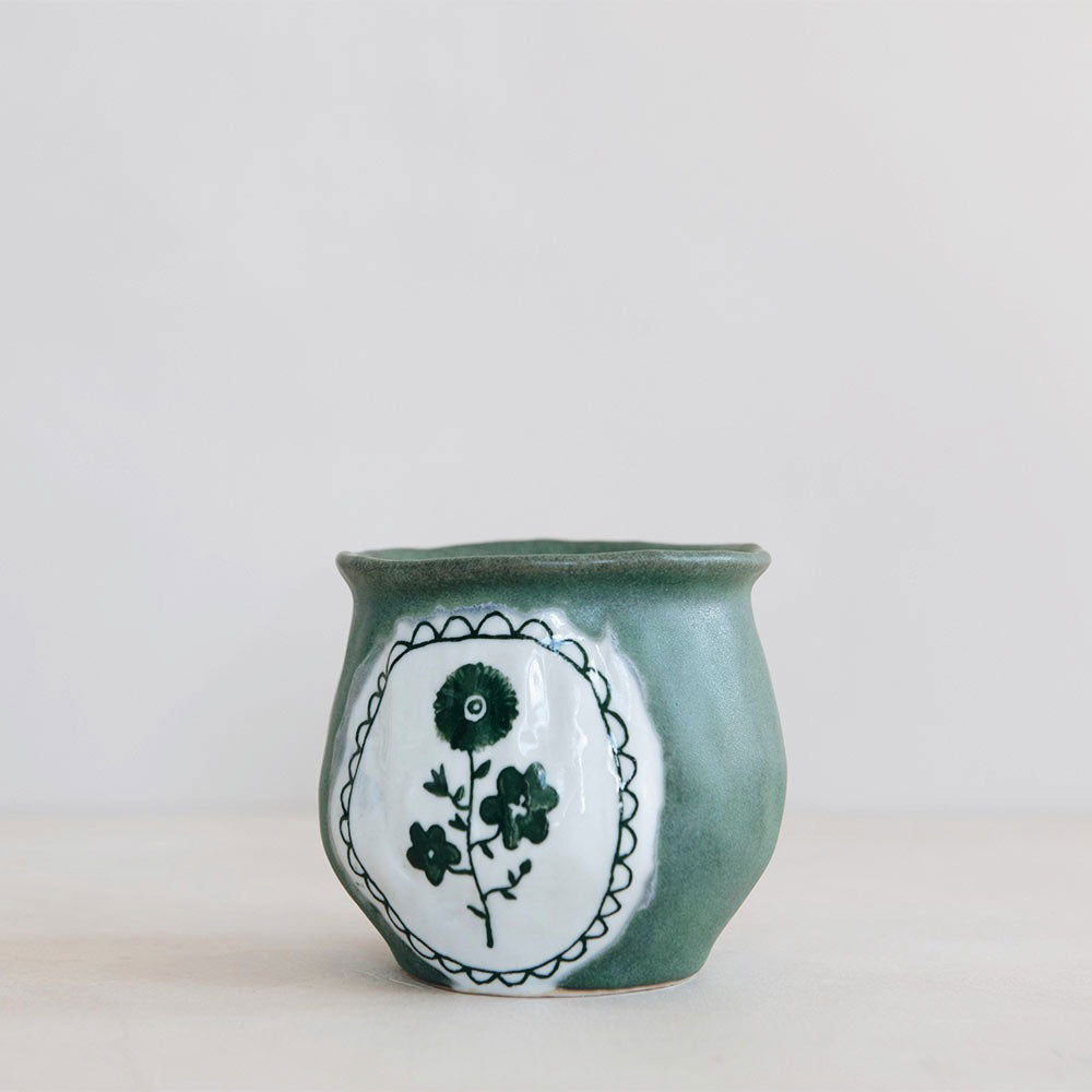 Hand Painted Porcelain Vase - Elegant Floral Forest Design - Perfect for Home Decor, Wedding Centerpiece & Gift Giving