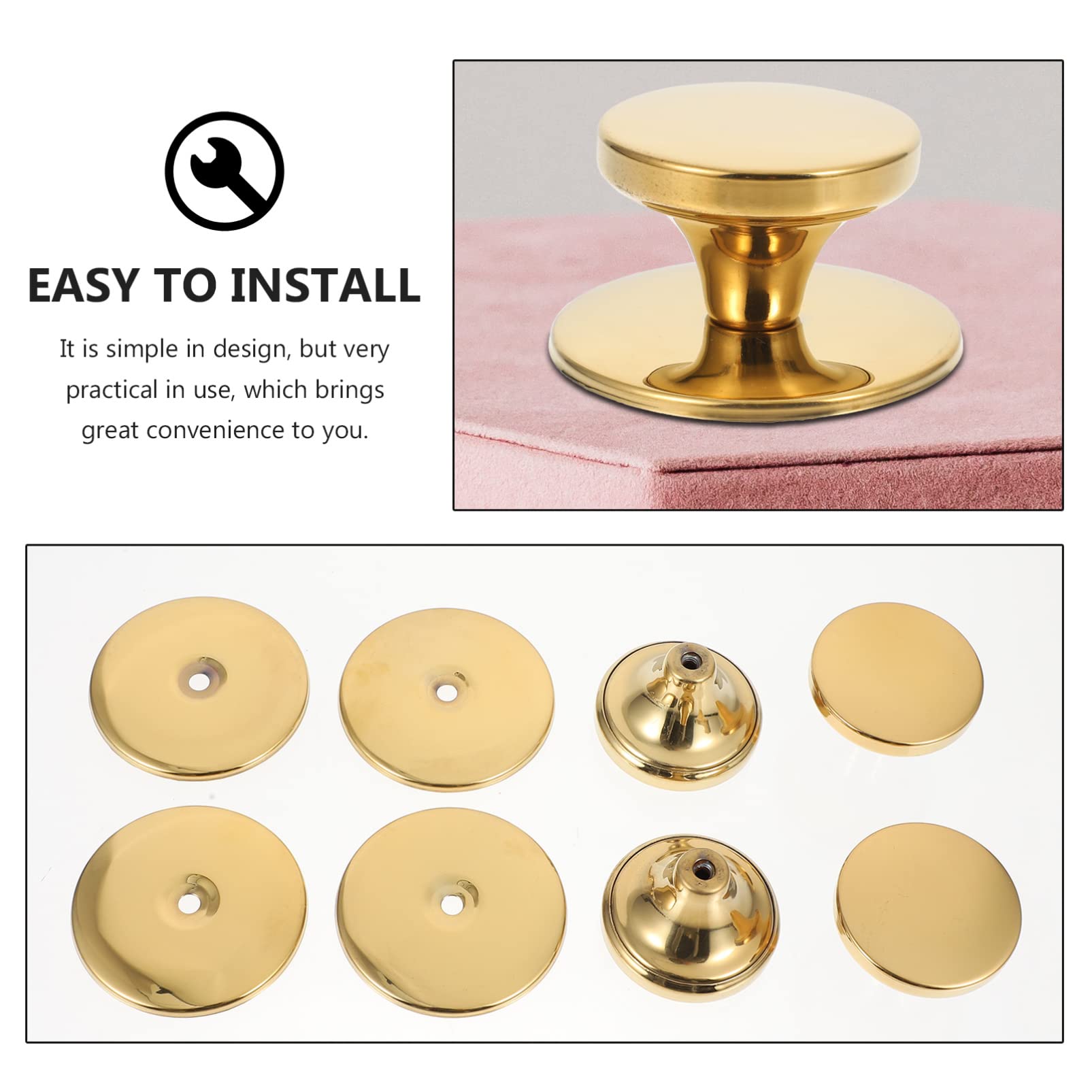 Hemoton 4-Piece Stainless Steel Universal Pot Lid Handles - Replacement Knobs for Cookware, Bakeware & Pans - Secure Grip for Safe Cooking & Baking - Perfect for Kitchen, Stovetop & Oven Use