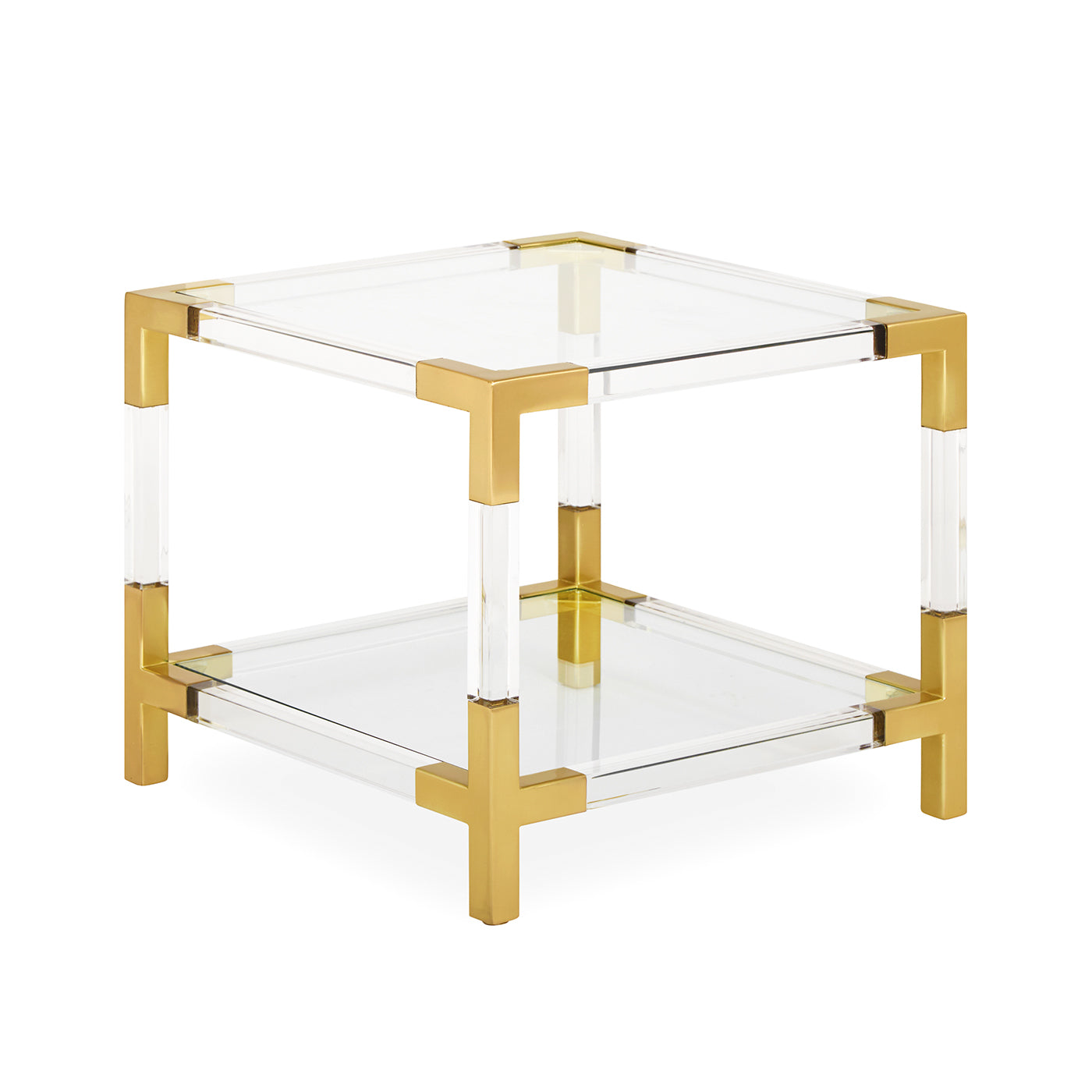 Jacques Two Tier Accent Table Set - Modern Side Table with Storage Shelf for Living Room, Bedroom & Office - Perfect for Small Spaces and Home Decor