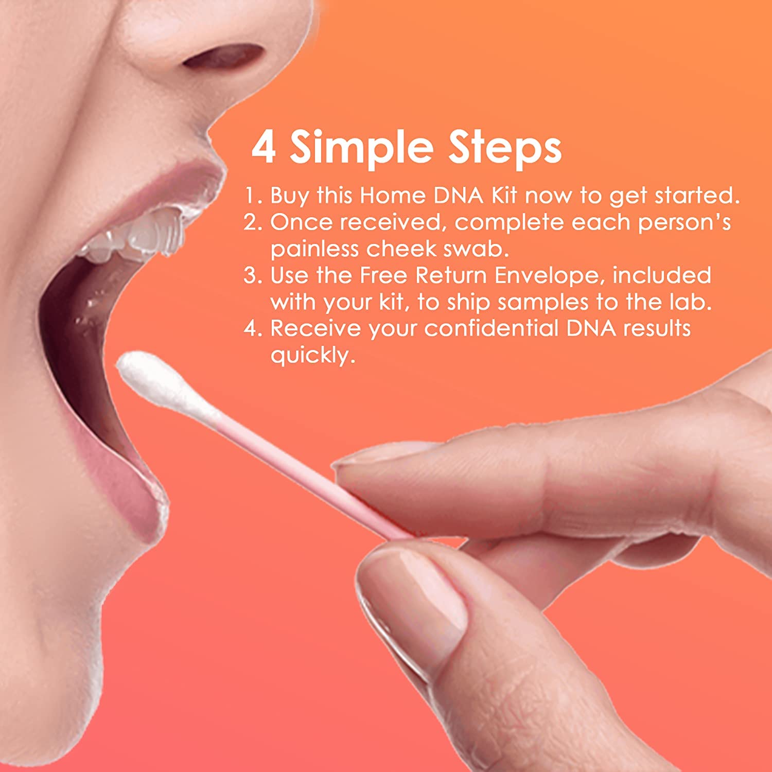 Legal DNA Paternity Test Kit - 46 DNA Markers with Chain of Custody - Fast Results in 2-6 Days (All Lab Fees Included) - Perfect for Child Support, Immigration & Legal Documentation