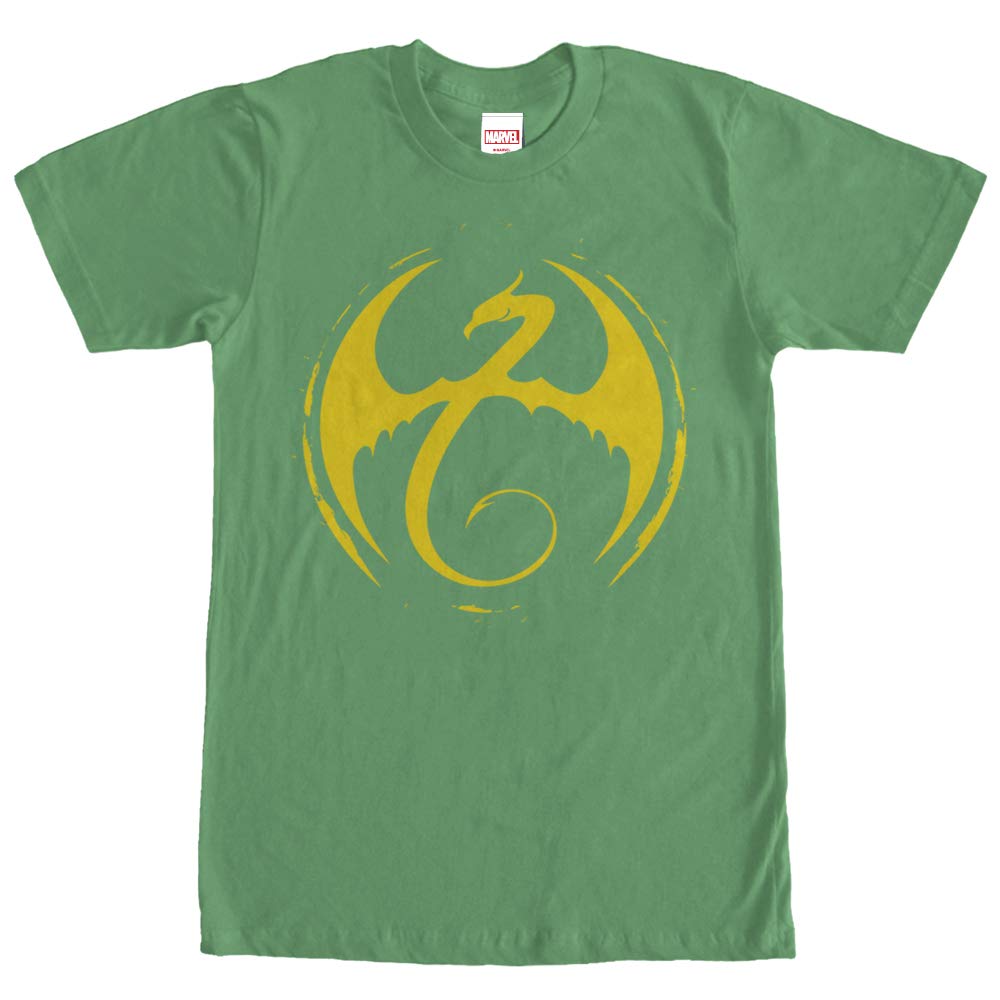 Marvel Iron Fist Dragon Logo T-Shirt for Men | Superhero Graphic Tee | Casual Wear & Cosplay Outfit