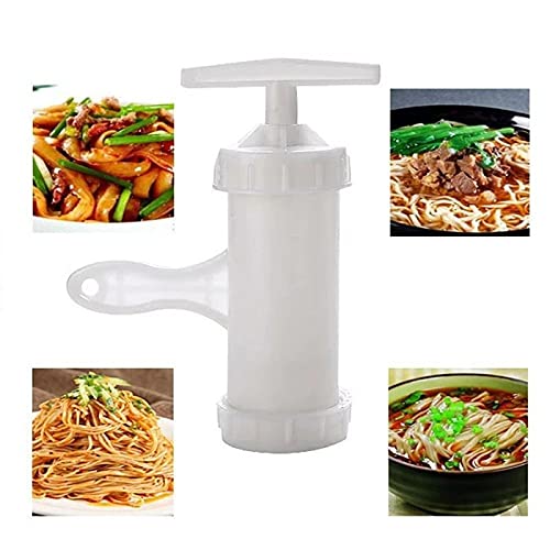 Best Manual Noodle Maker Machine for Home Use - Durable Plastic Pasta Press Tool for Fresh Homemade Noodles | Perfect for Italian Pasta, Asian Noodles & Kitchen DIY Projects